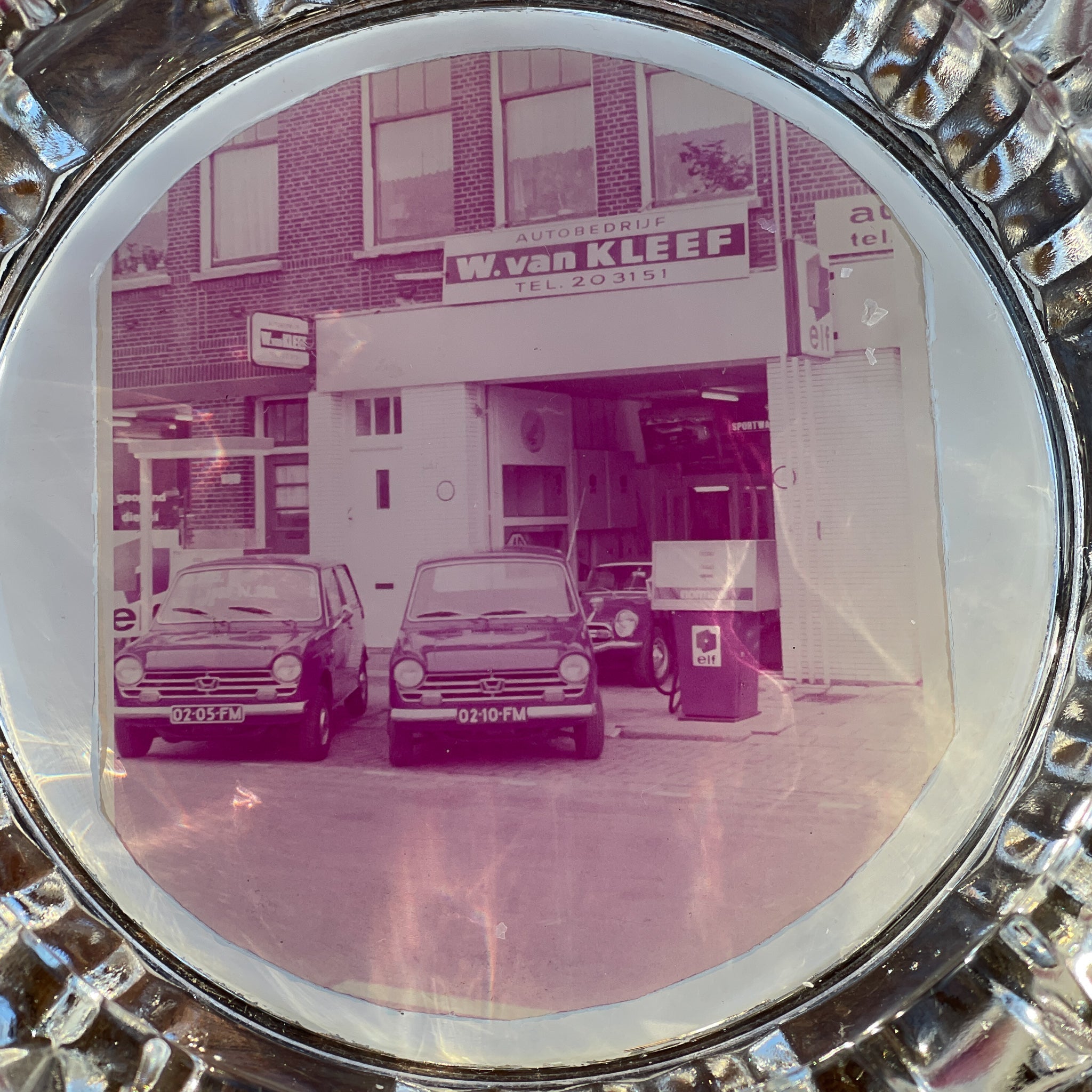 Glazen asbak Autobedrijf W. van Kleef - The Collectionist