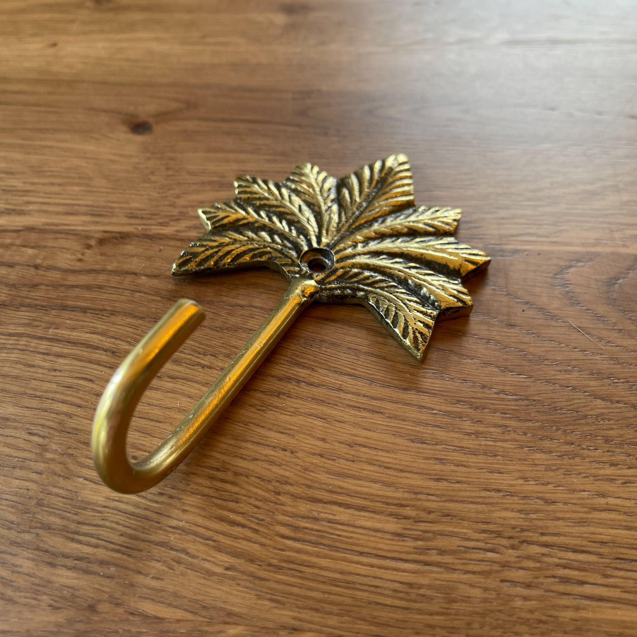 Gouden wandhaak met palm - The Collectionist