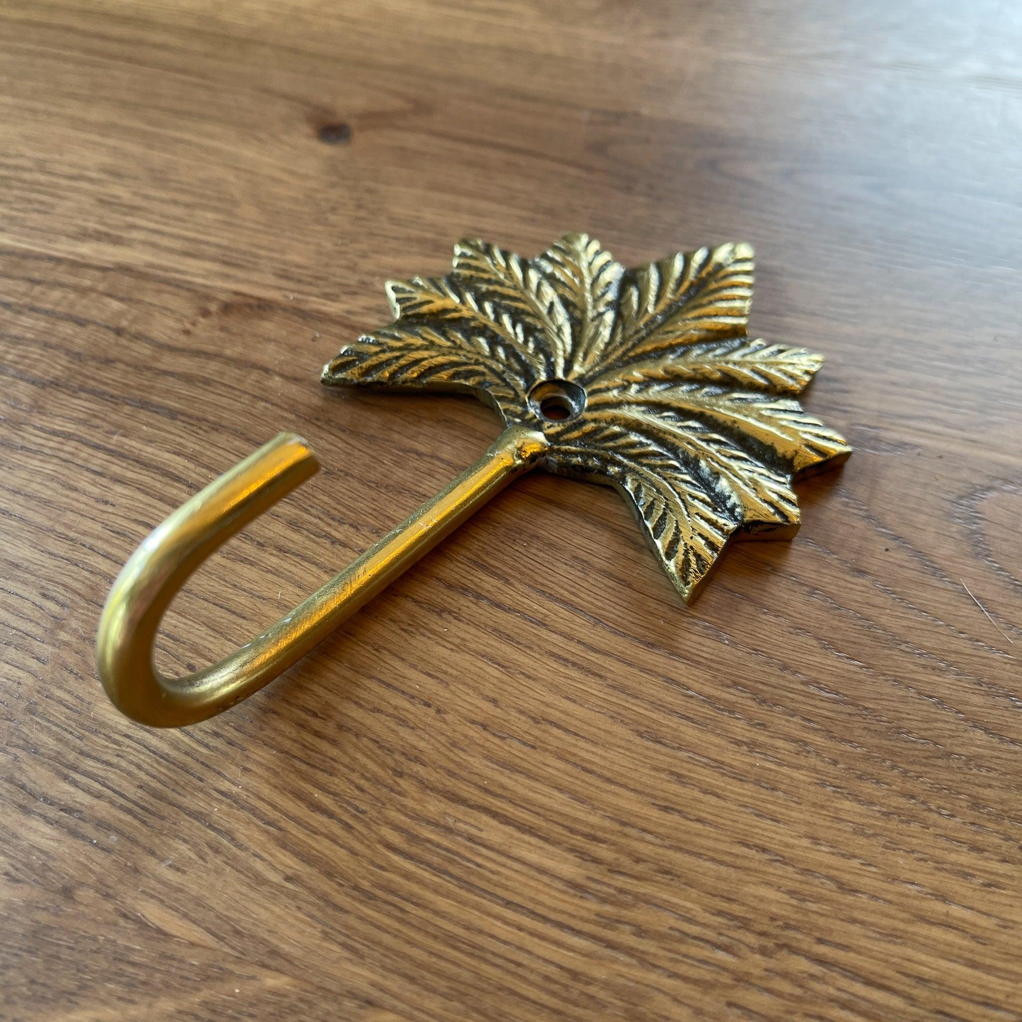 Gouden wandhaak met palm - The Collectionist