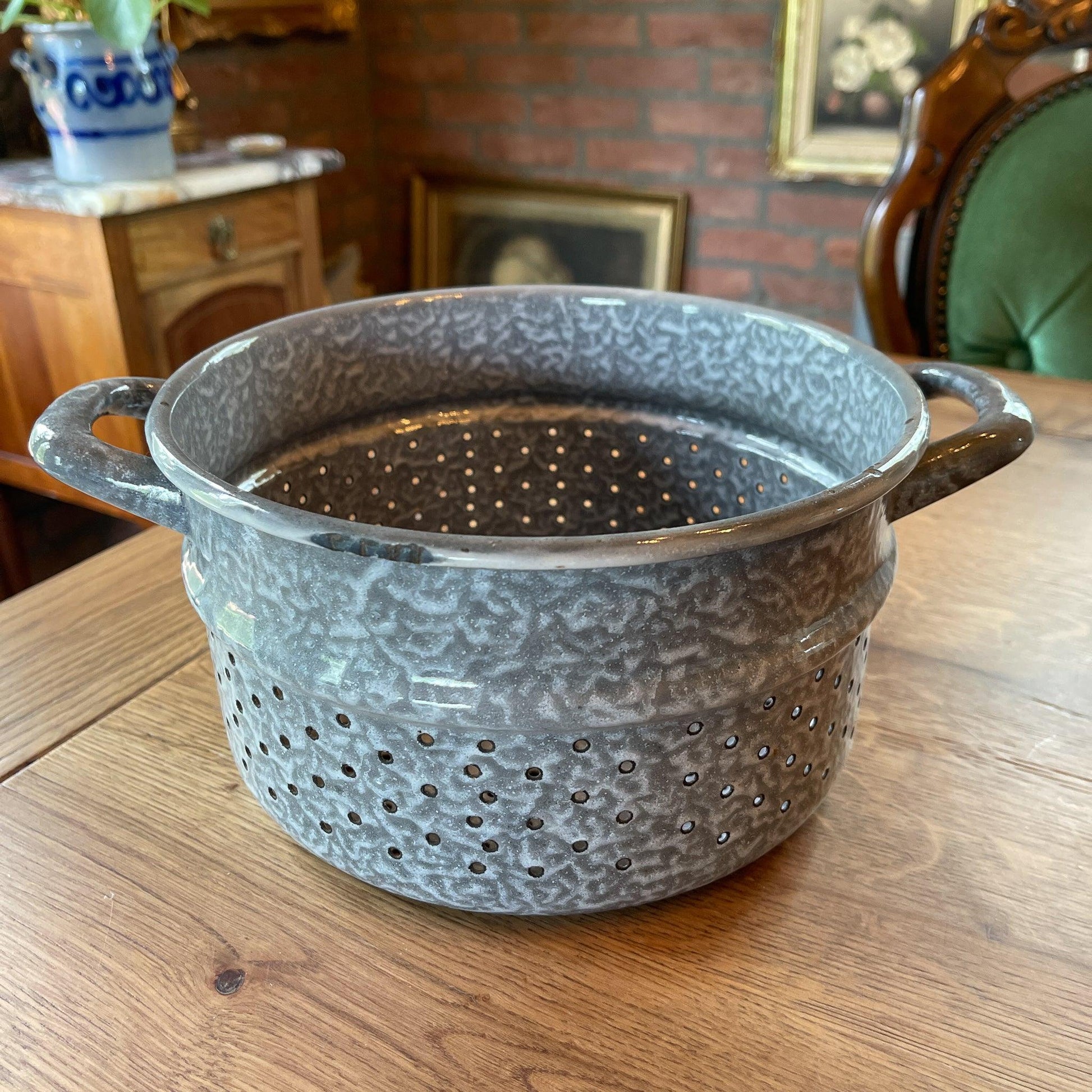 Grijs gewolkt emaille inzet - Bamestra Curiosa