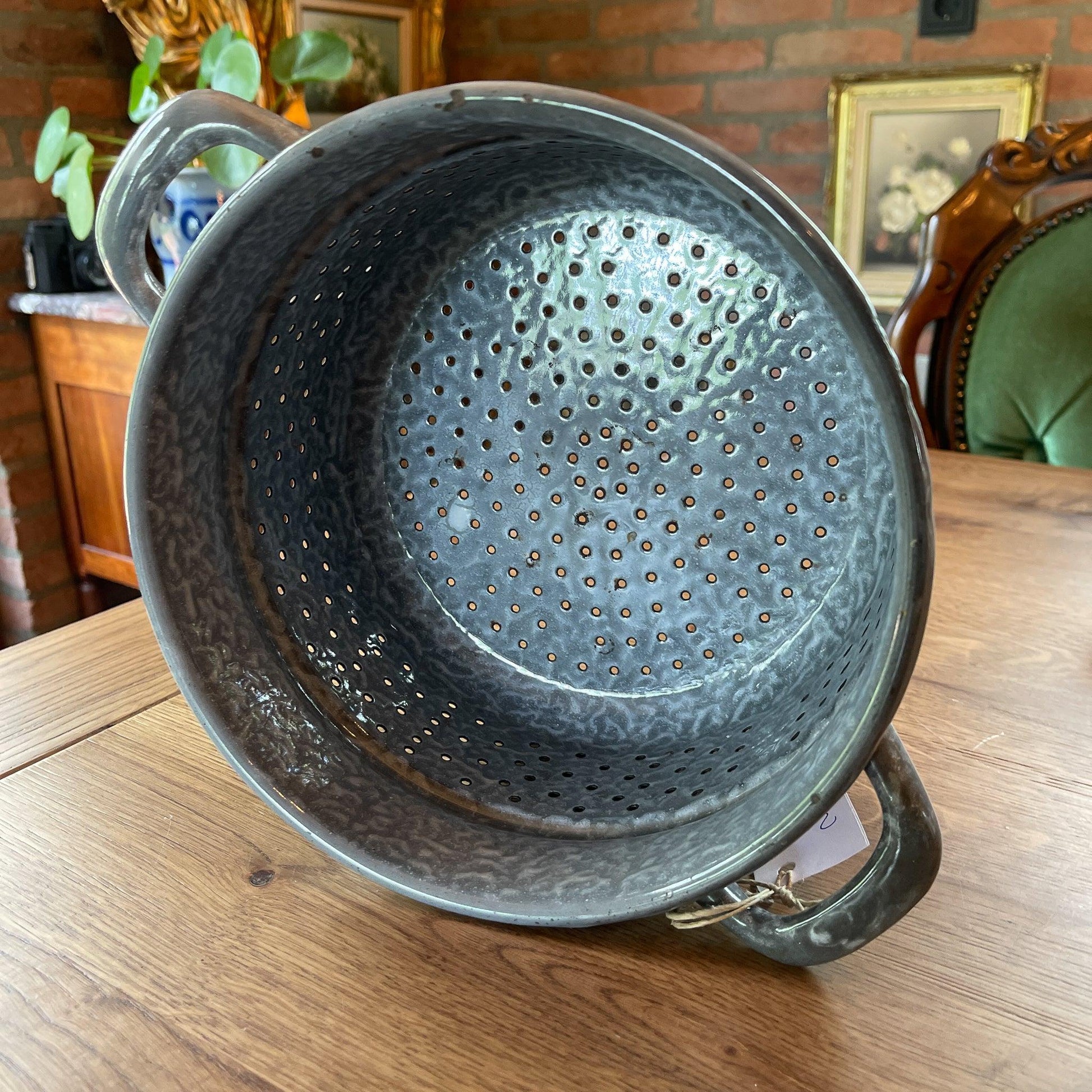 Grijs gewolkt emaille inzet - Bamestra Curiosa