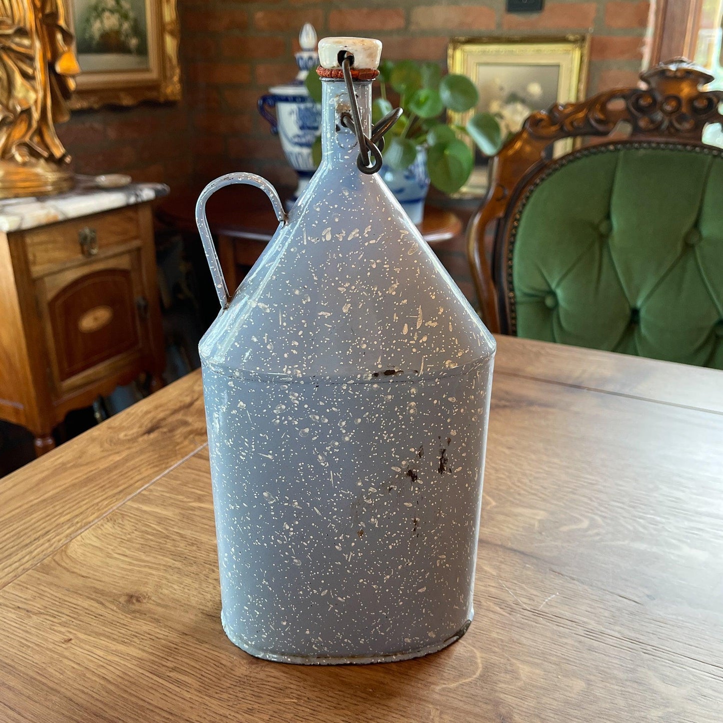 Grijs gewolkte emaille veldfles - Bamestra Curiosa