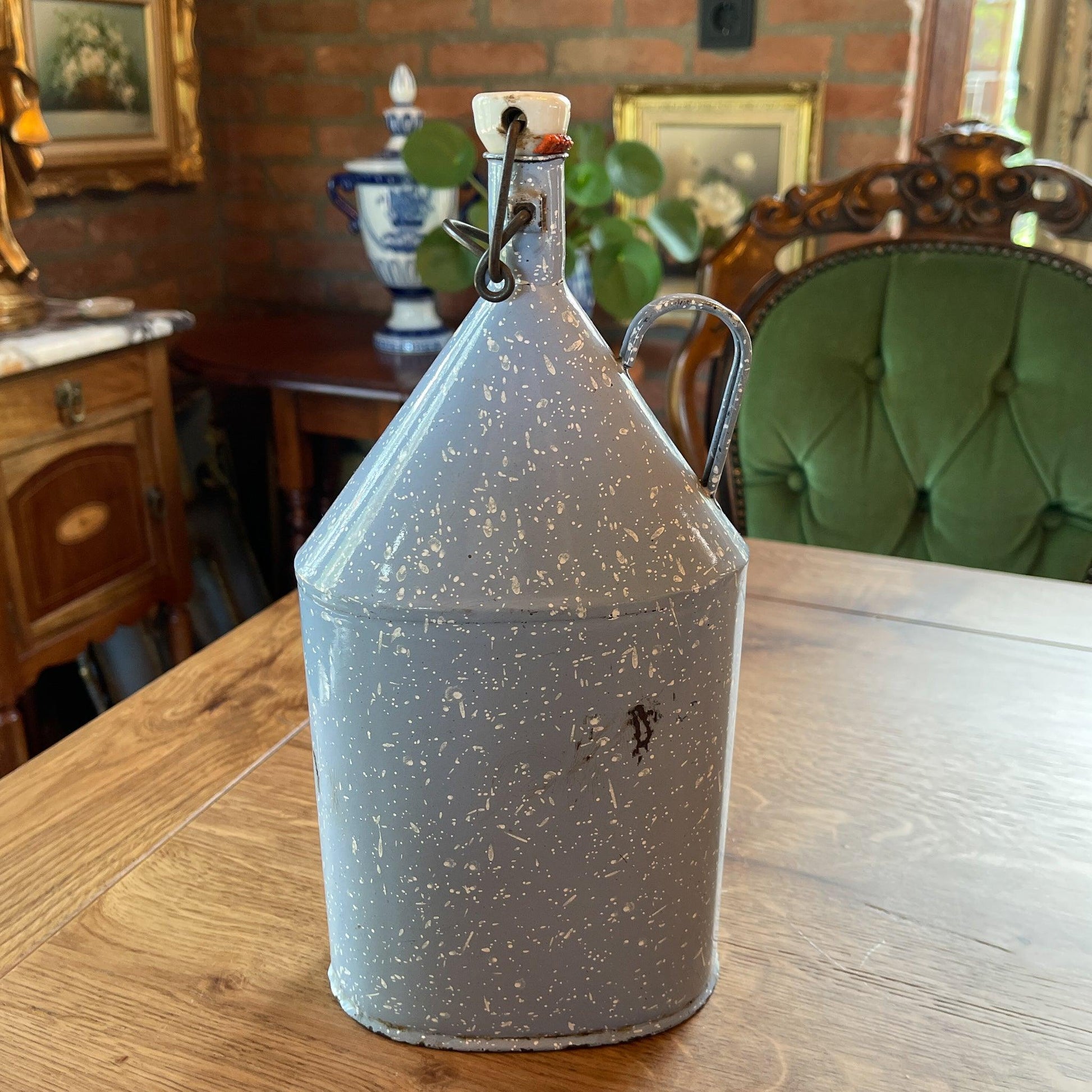 Grijs gewolkte emaille veldfles - Bamestra Curiosa