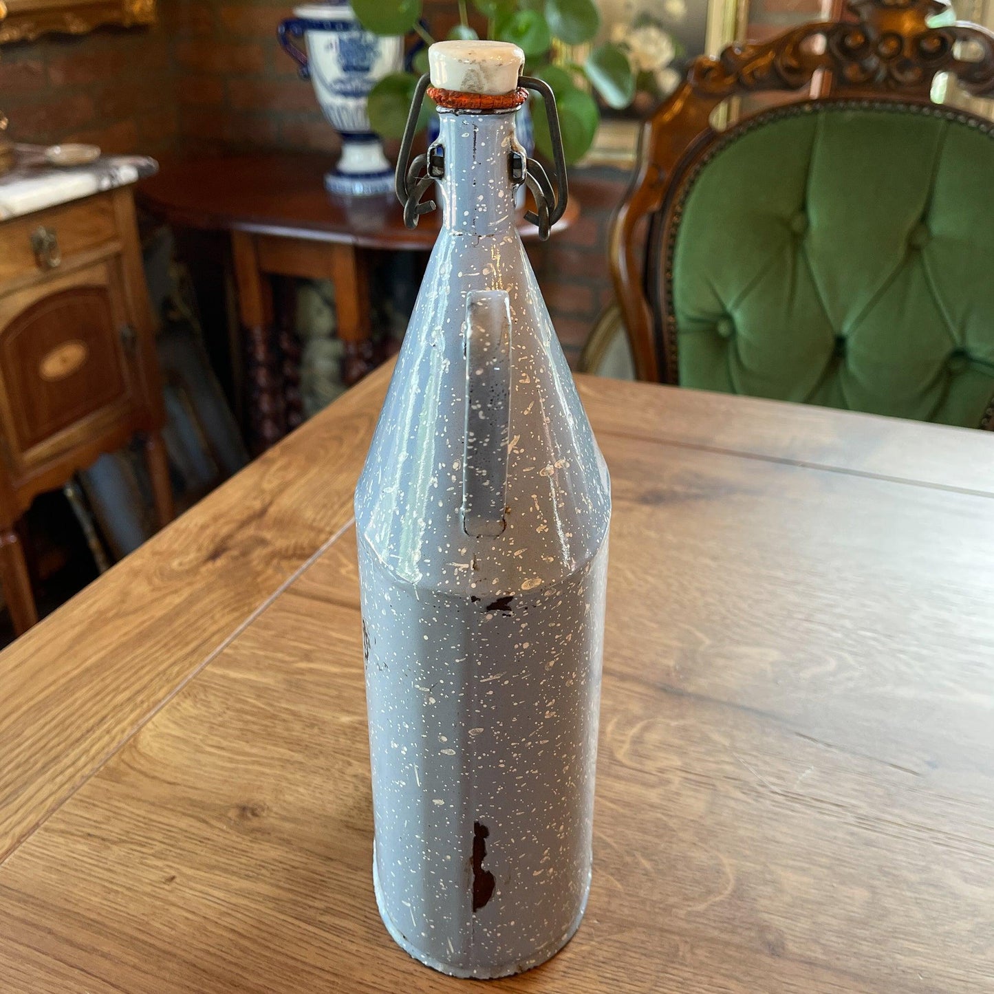 Grijs gewolkte emaille veldfles - Bamestra Curiosa