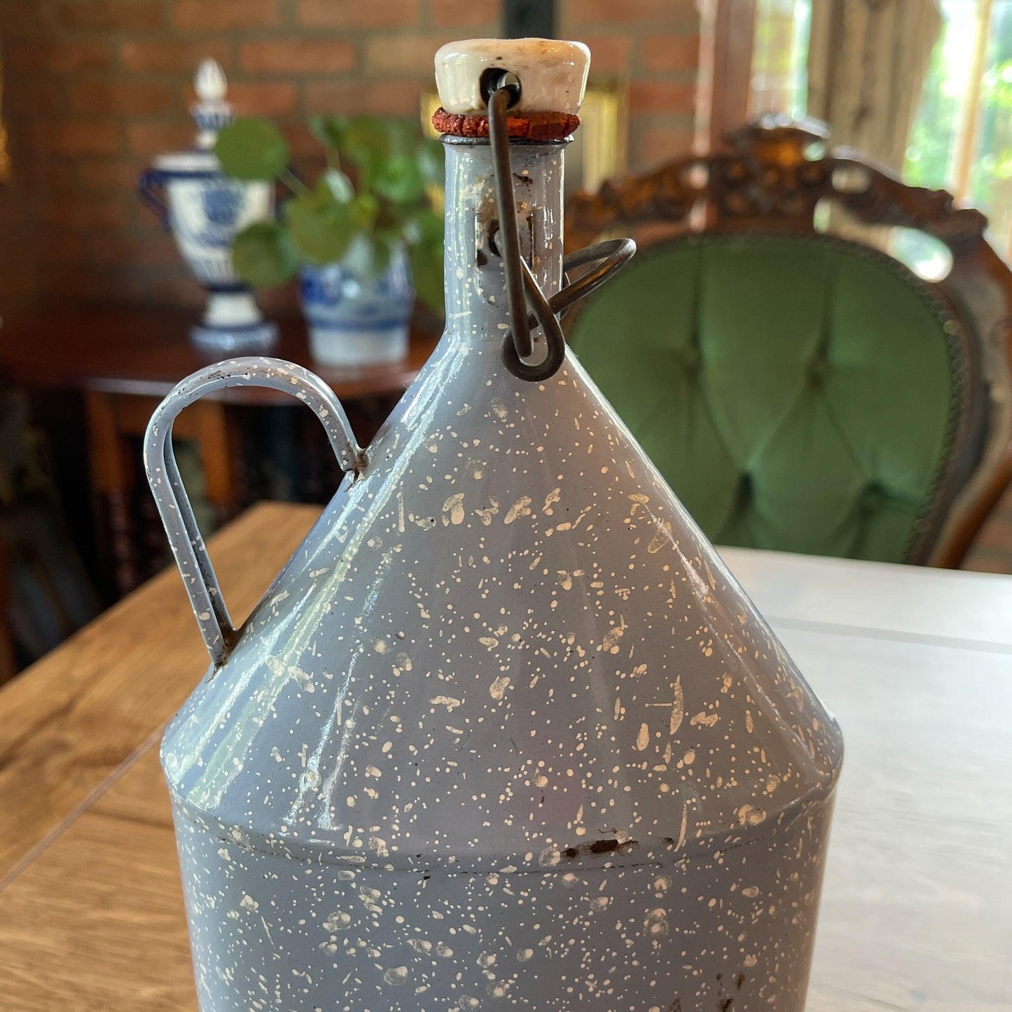 Grijs gewolkte emaille veldfles - Bamestra Curiosa