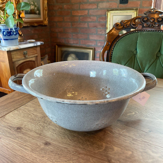 Grijs gewolkte emaille vergiet - Bamestra Curiosa