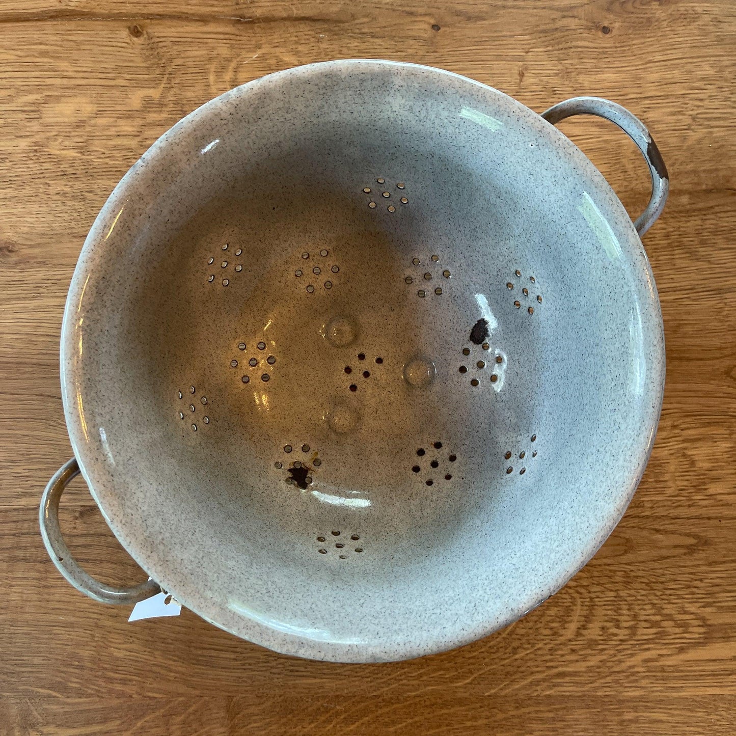 Grijs gewolkte emaille vergiet - Bamestra Curiosa