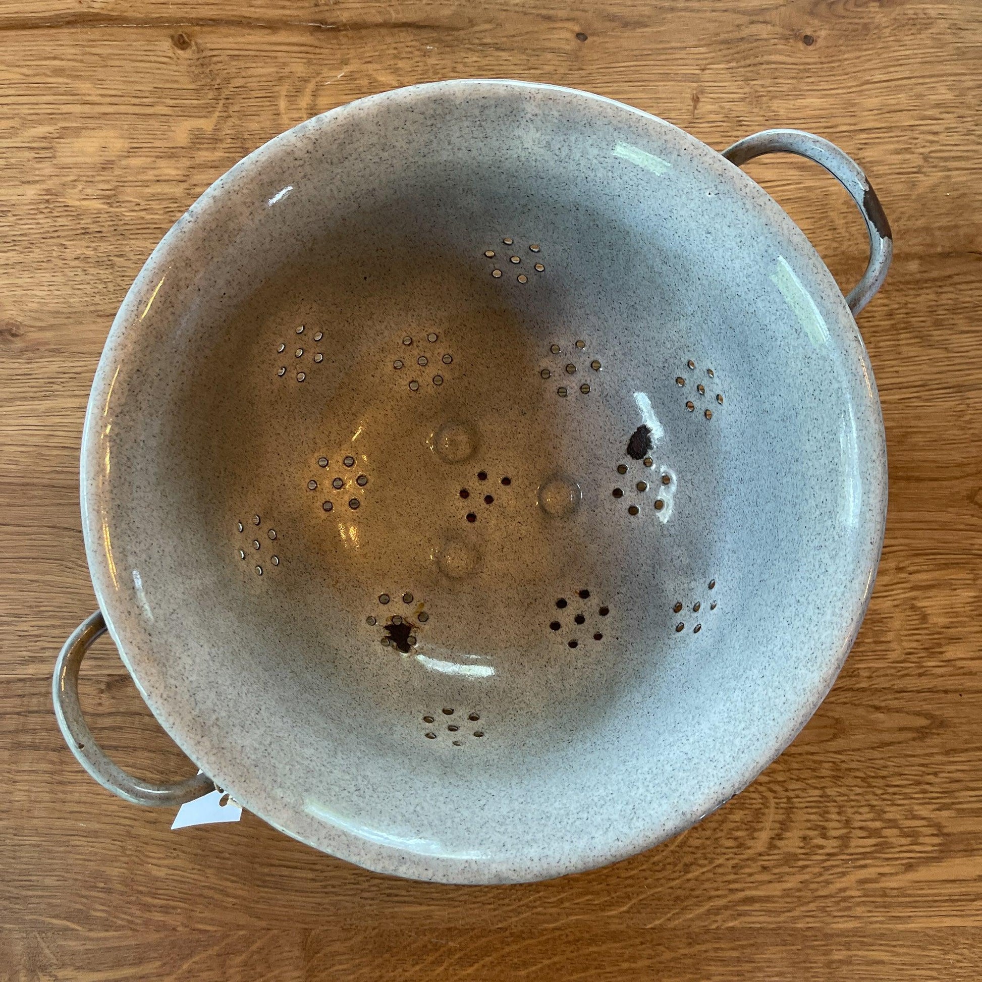 Grijs gewolkte emaille vergiet - Bamestra Curiosa