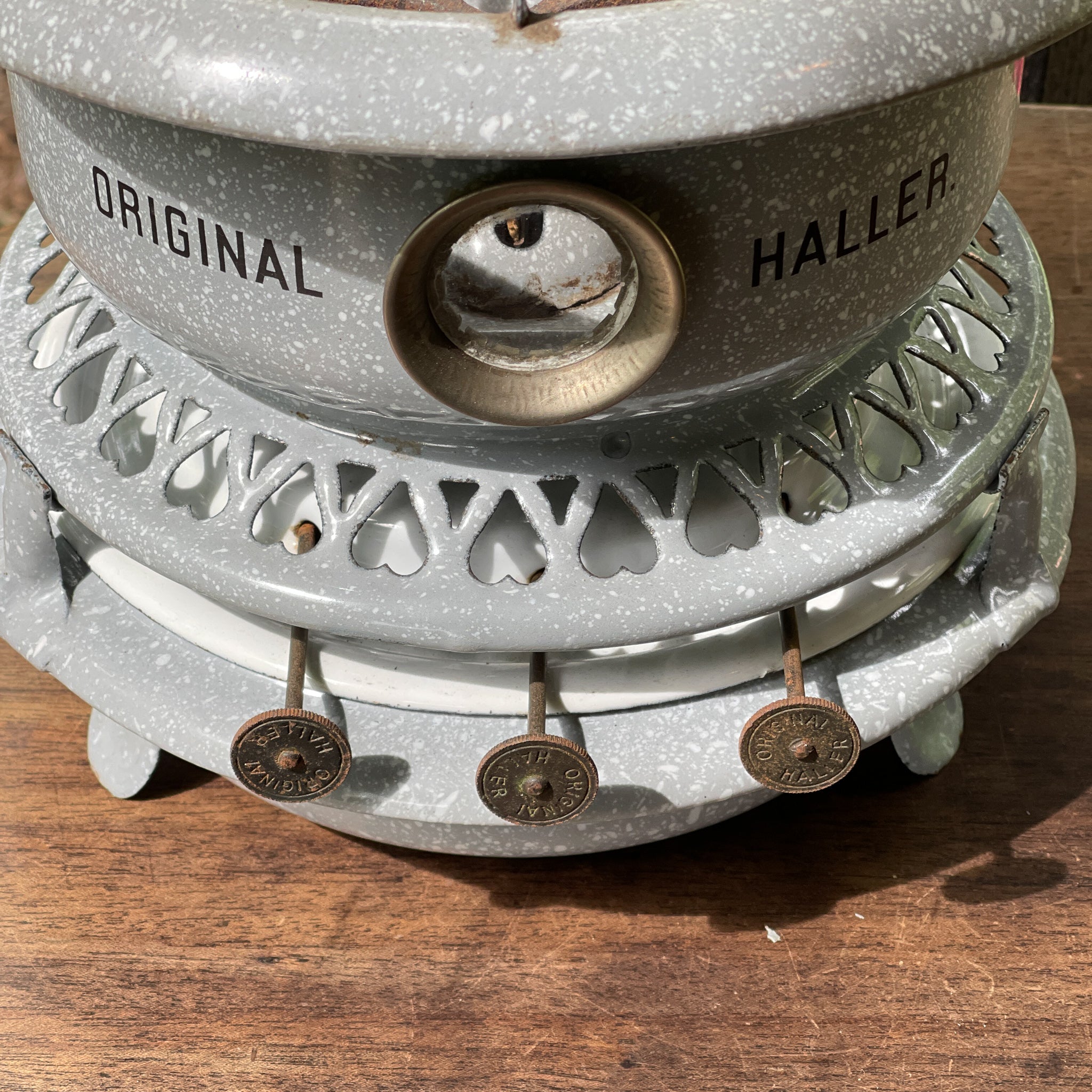 Grijs Gewolkte Original Haller 3 Pits Petroleumstel - The Collectionist