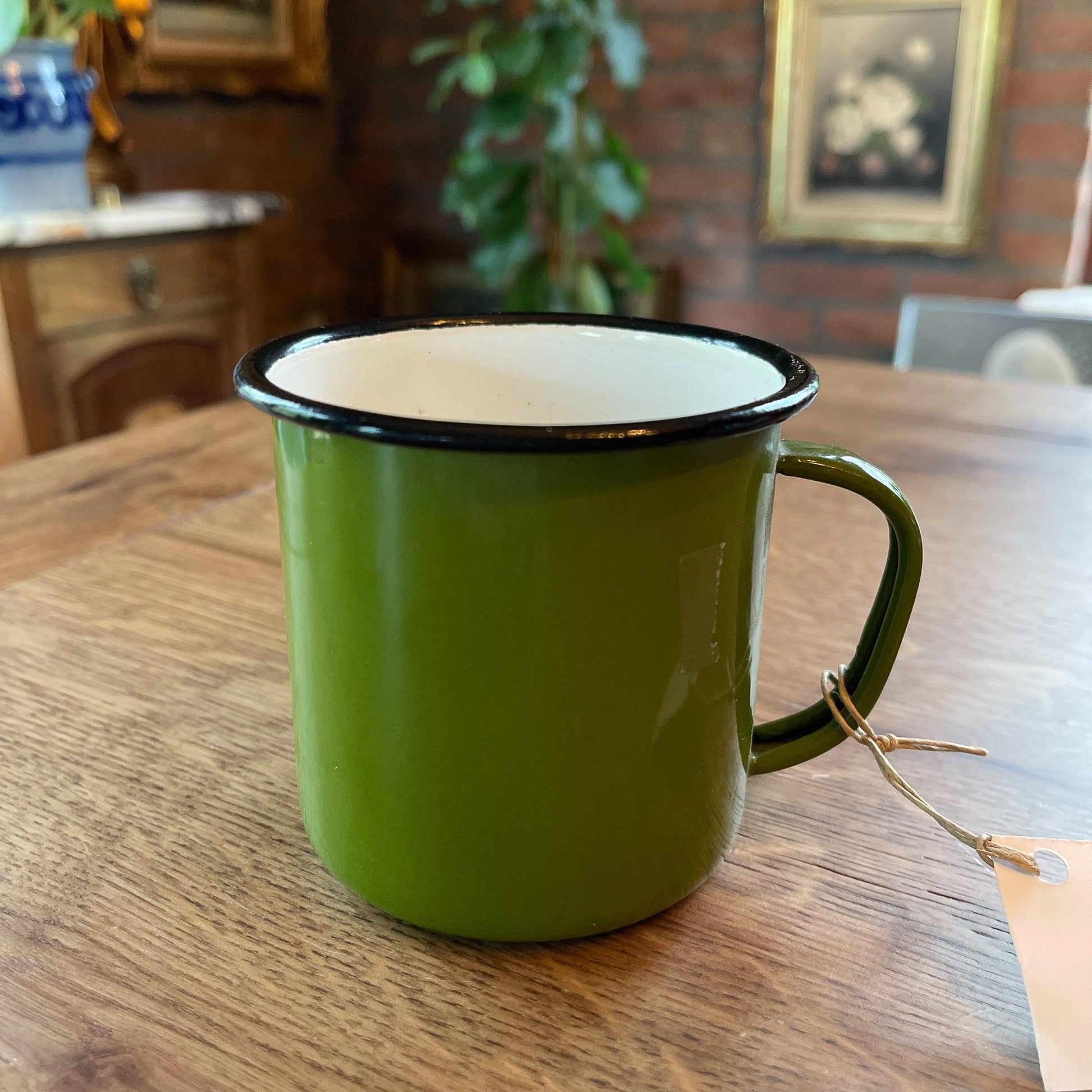 Groene emaille beker - Bamestra Curiosa