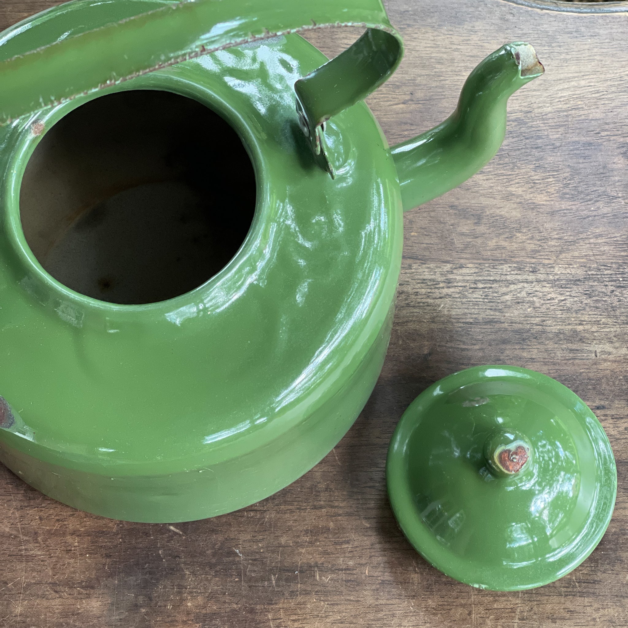 Groene Emaille Ketel - The Collectionist