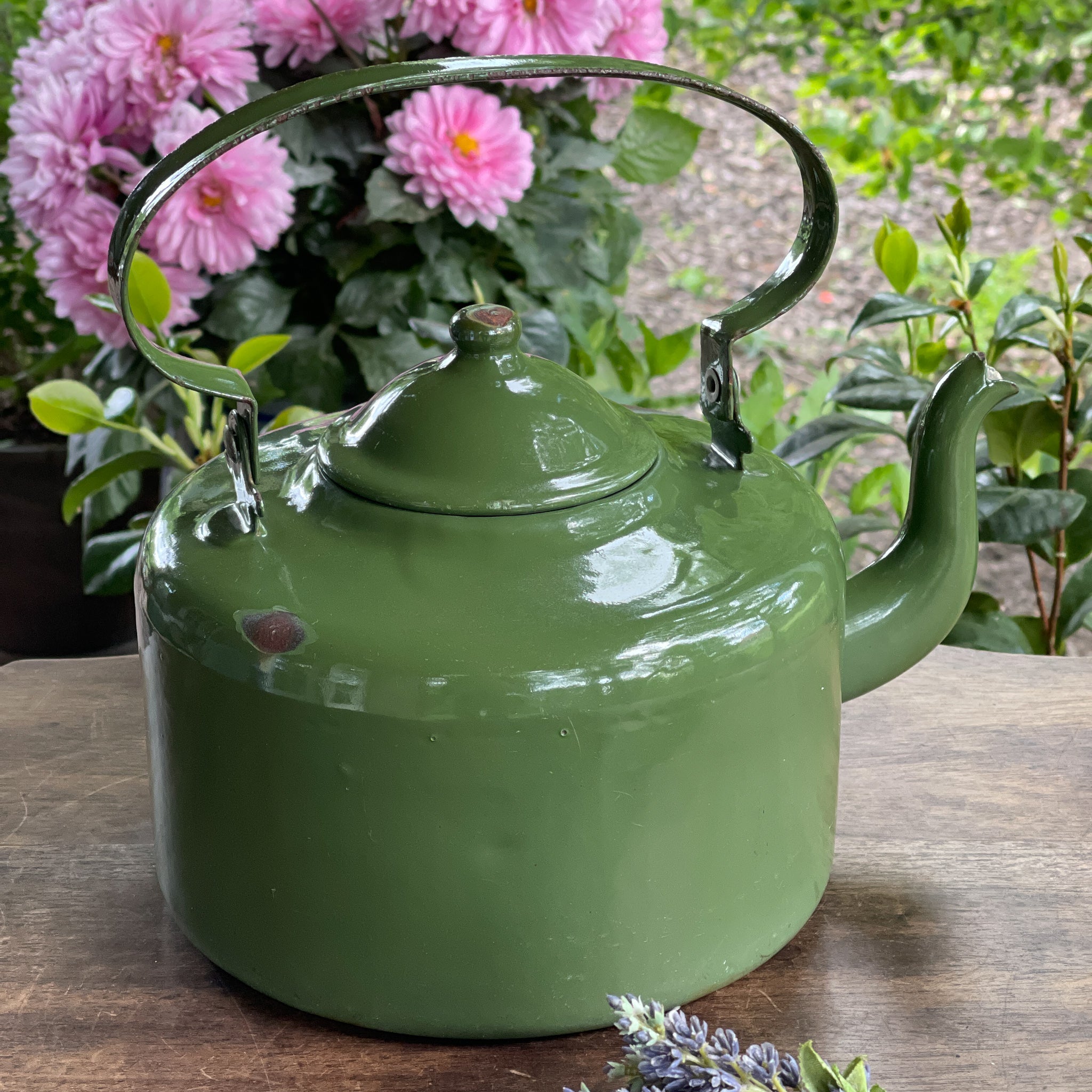 Groene Emaille Ketel - The Collectionist