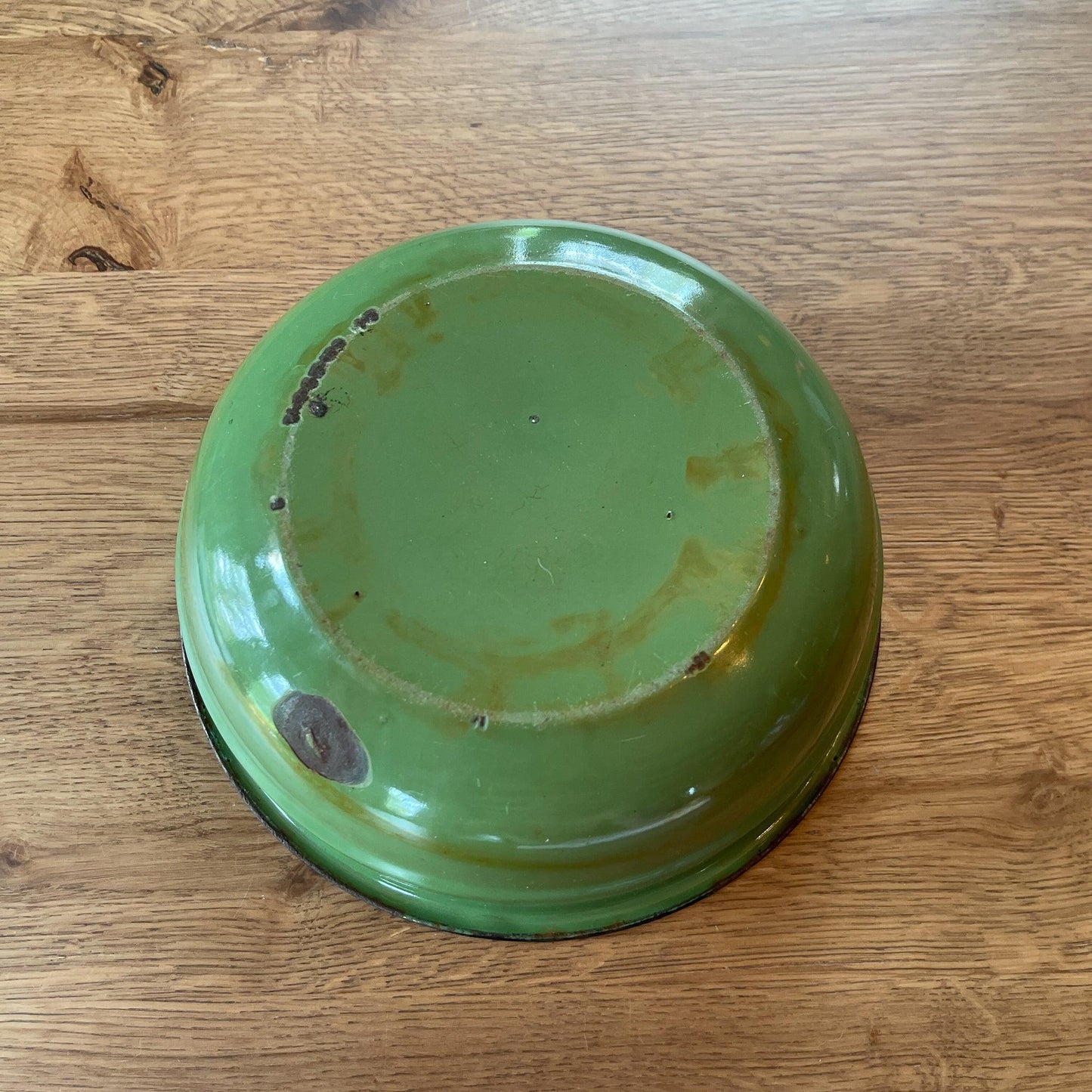 Groene emaille schaal - Bamestra Curiosa