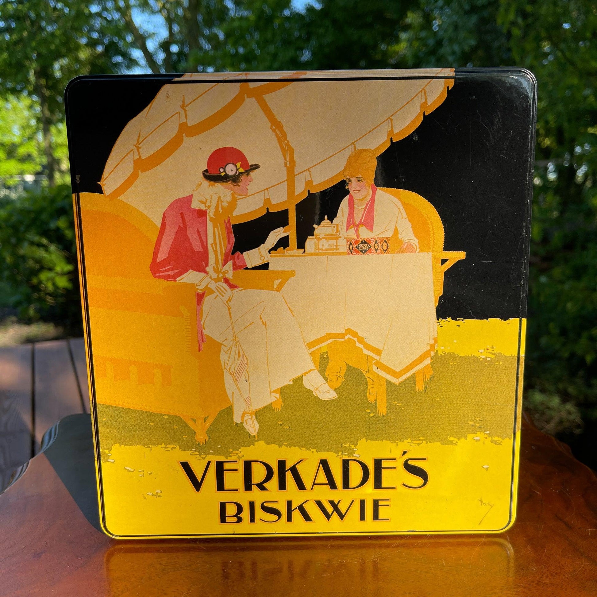 Groot koekblik van Verkade Biskwie - Bamestra Curiosa