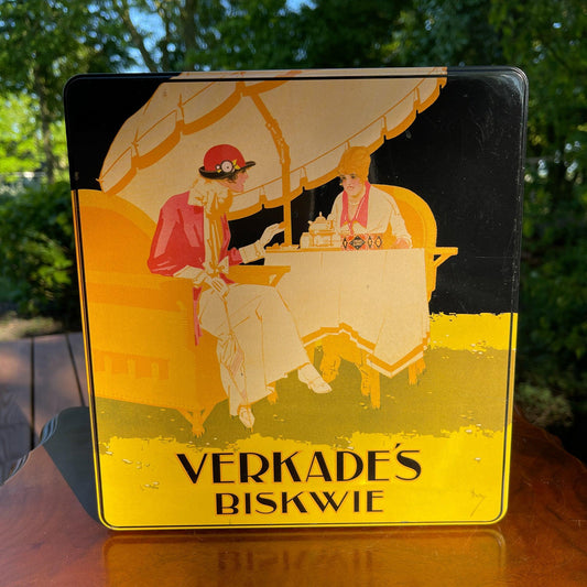 Groot koekblik van Verkade Biskwie - Bamestra Curiosa