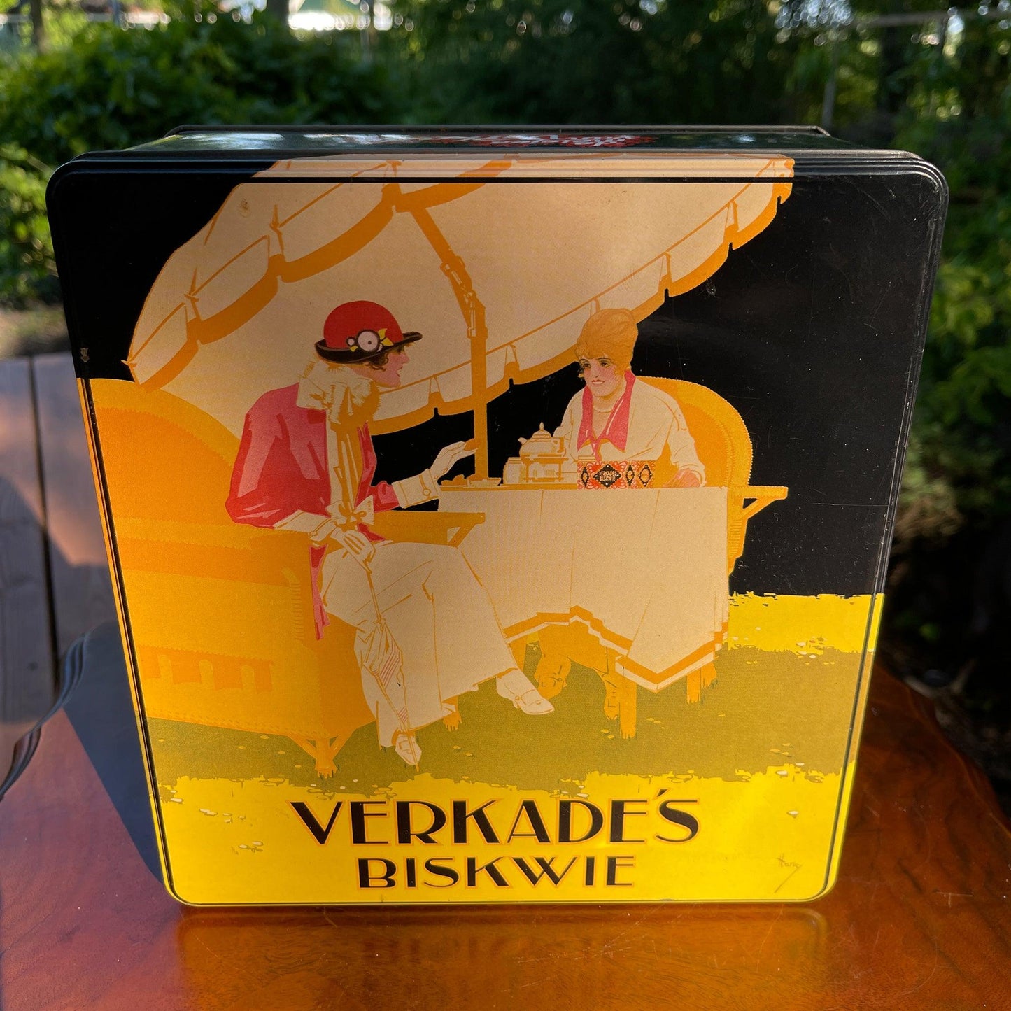 Groot koekblik van Verkade Biskwie - Bamestra Curiosa