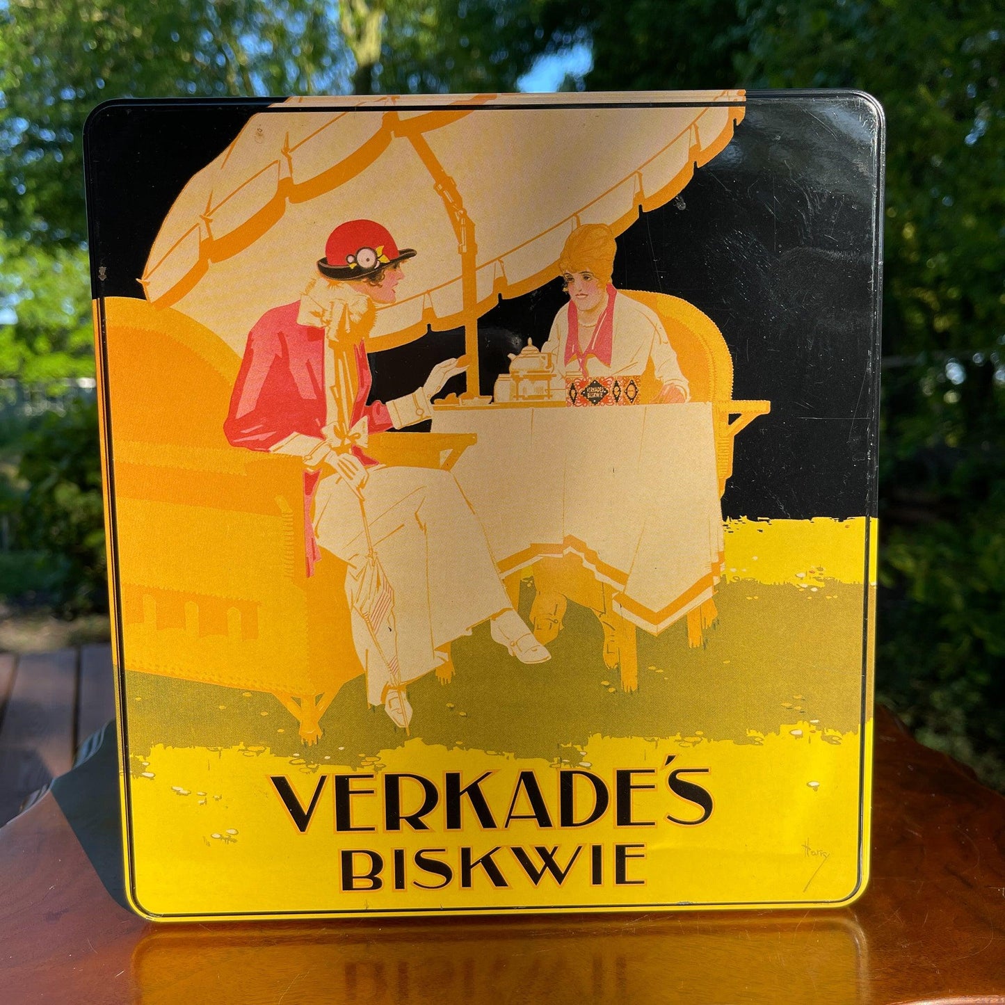 Groot koekblik van Verkade Biskwie - Bamestra Curiosa