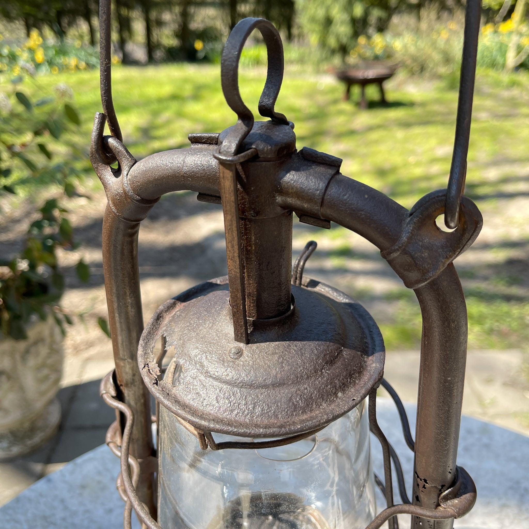 Grote antieke Feuerhand stormlantaarn petroleum lamp - The Collectionist