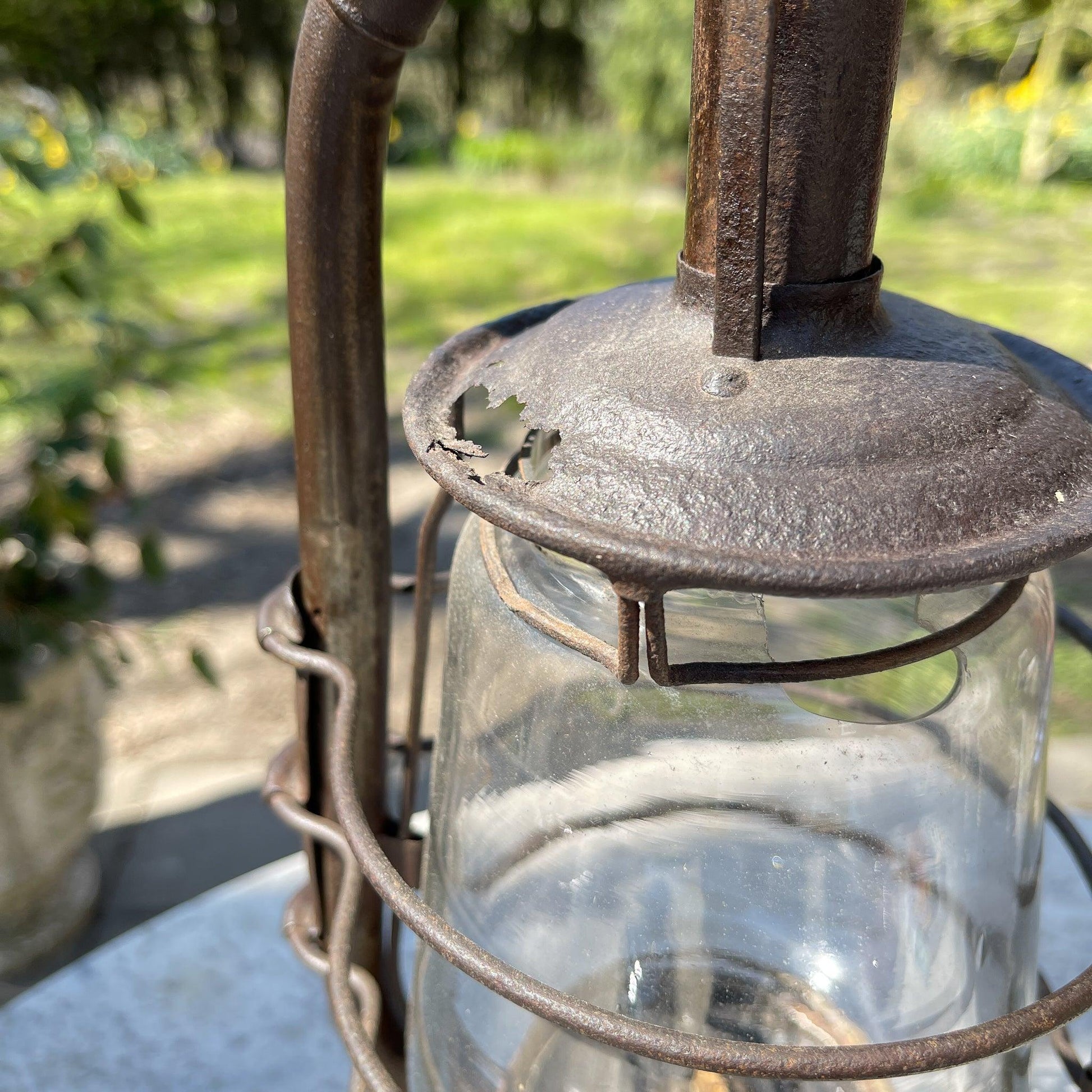 Grote antieke Feuerhand stormlantaarn petroleum lamp - Bamestra Curiosa