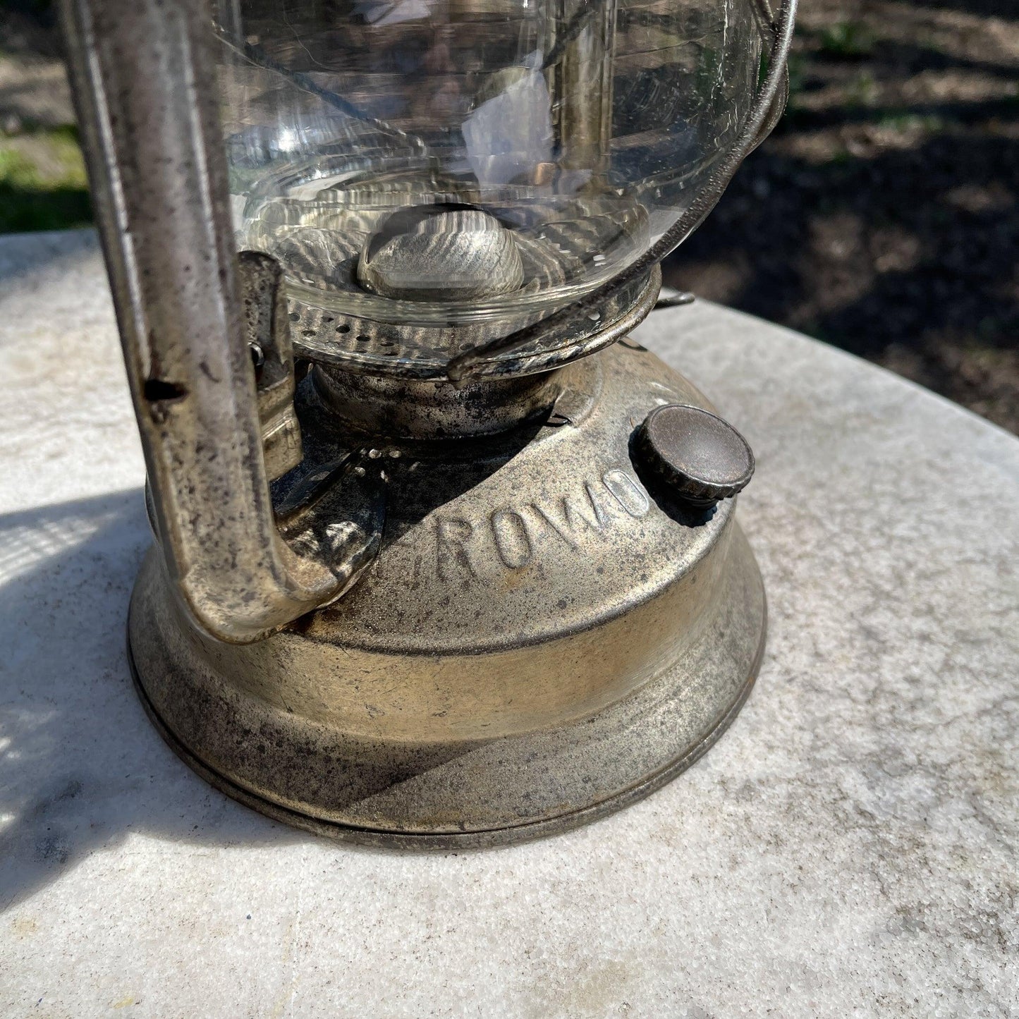 Grote antieke Frowo 340 stormlantaarn petroleum lamp - Bamestra Curiosa