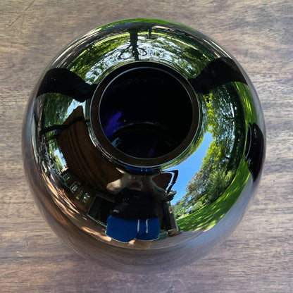 Grote donkere glazen vaas - Bamestra Curiosa