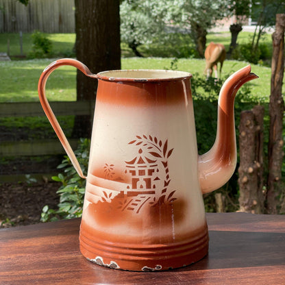 Grote emaille koffiekan / theekan - The Collectionist