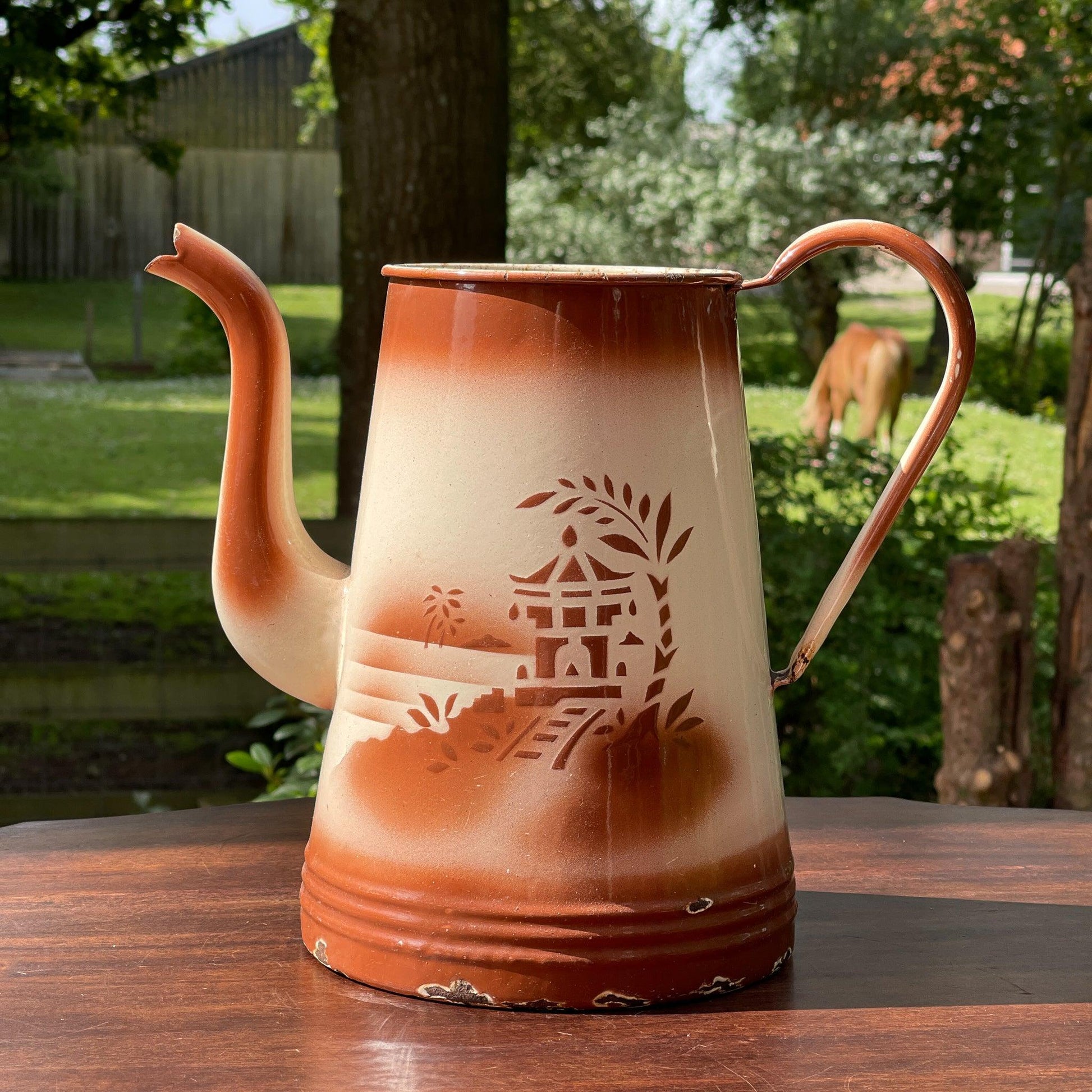 Grote emaille koffiekan / theekan - The Collectionist