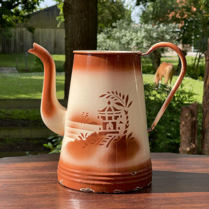 Grote emaille koffiekan / theekan - The Collectionist