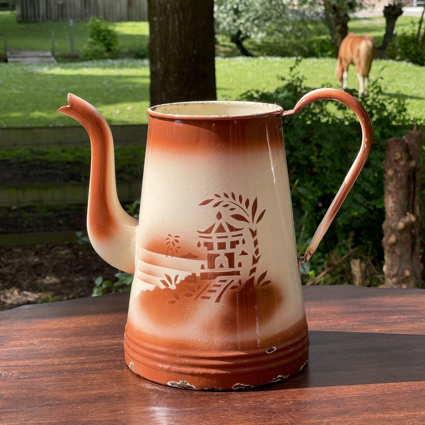 Grote emaille koffiekan / theekan - The Collectionist