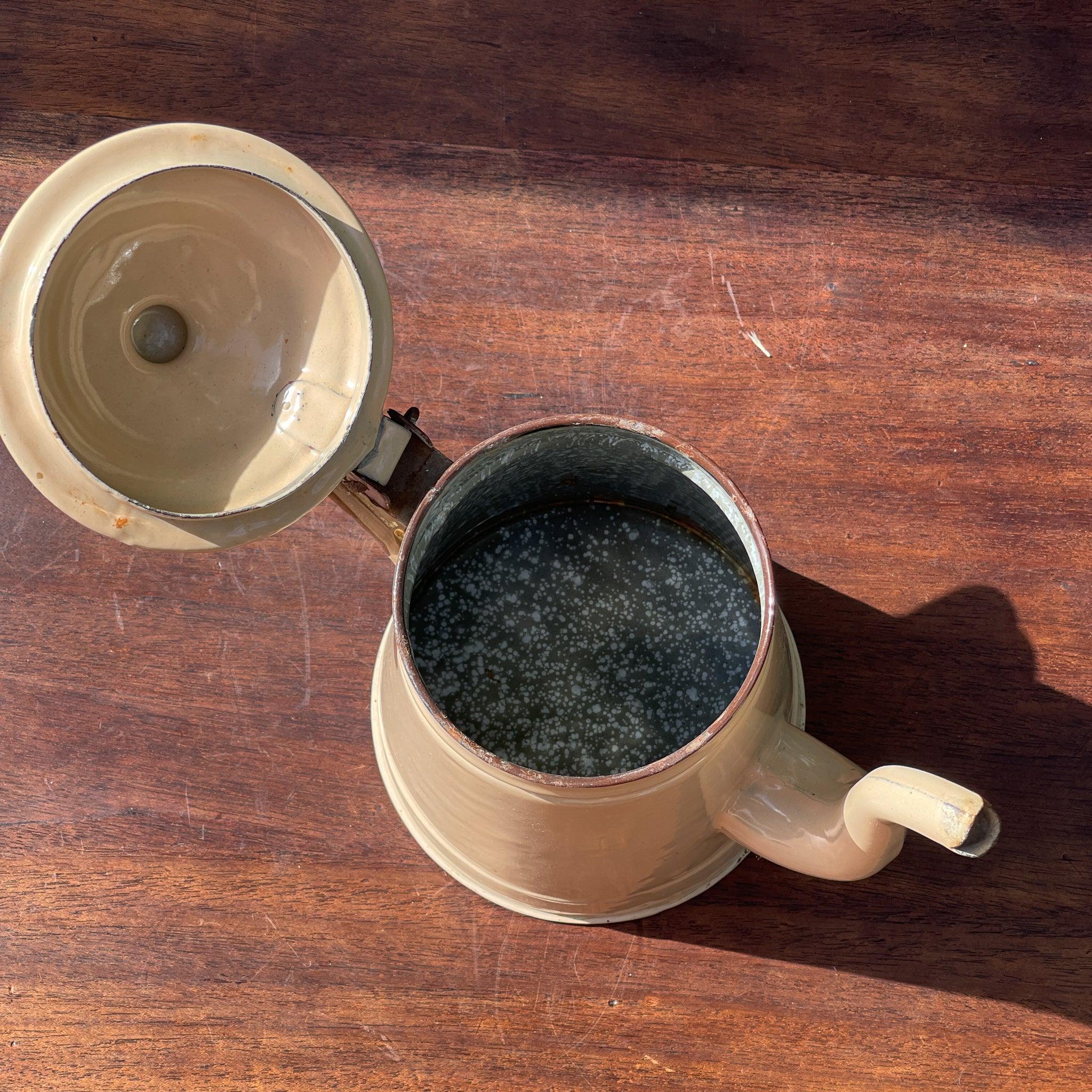 Grote emaille koffiepot / theepot - The Collectionist