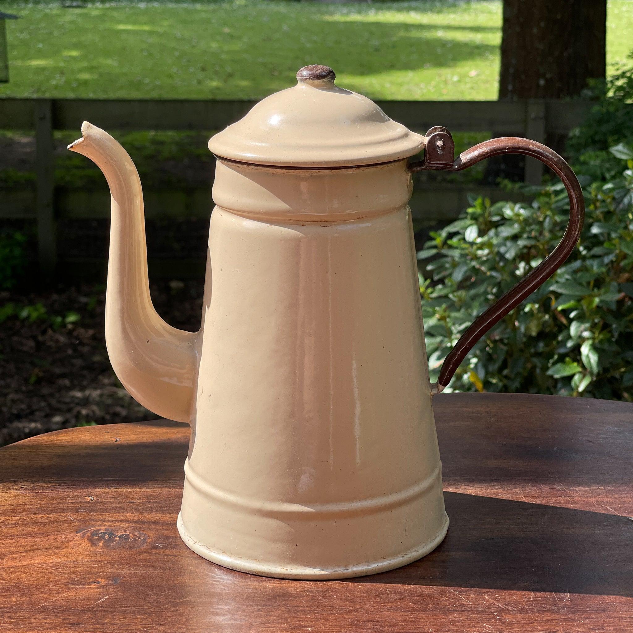 Grote emaille koffiepot / theepot - The Collectionist