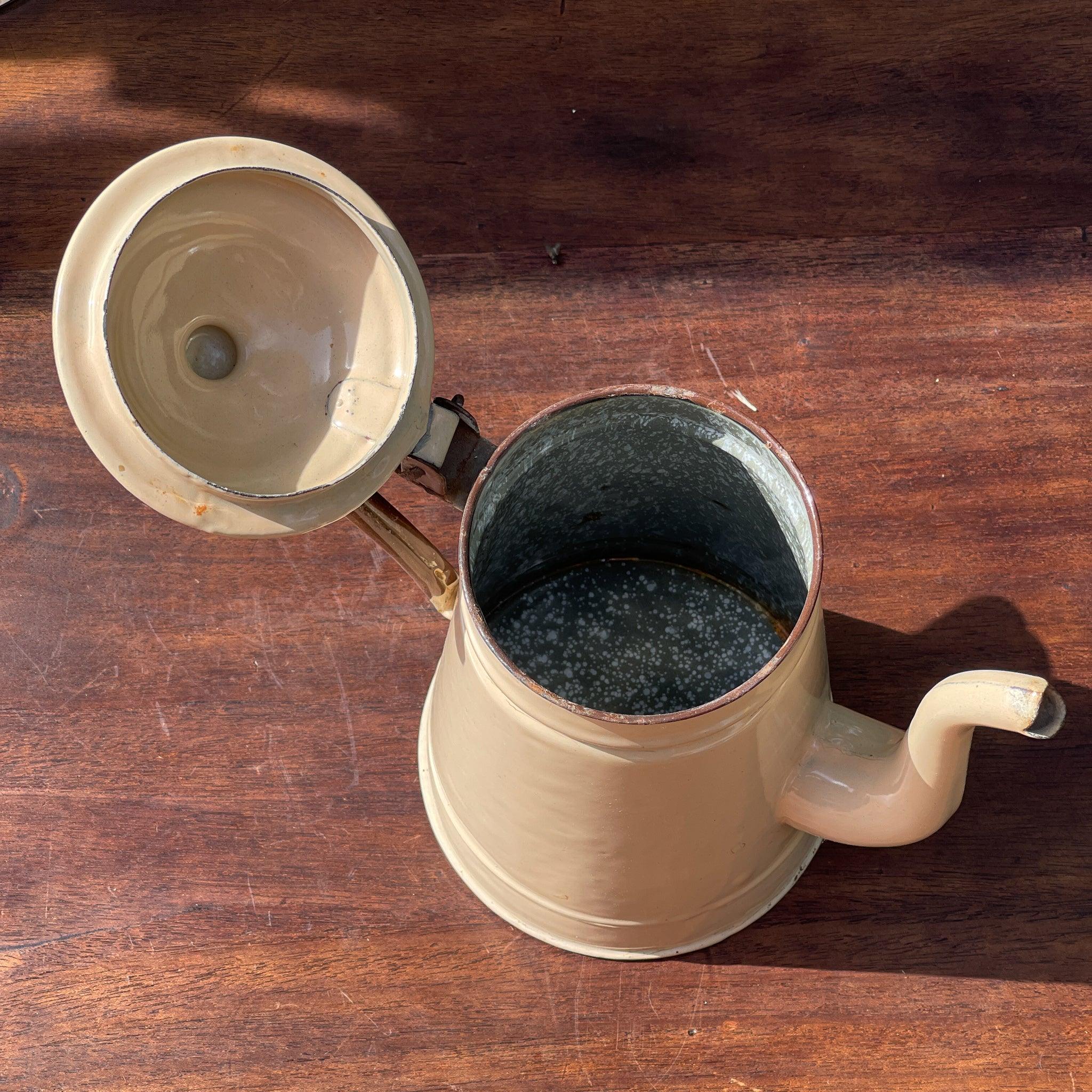 Grote emaille koffiepot / theepot - The Collectionist