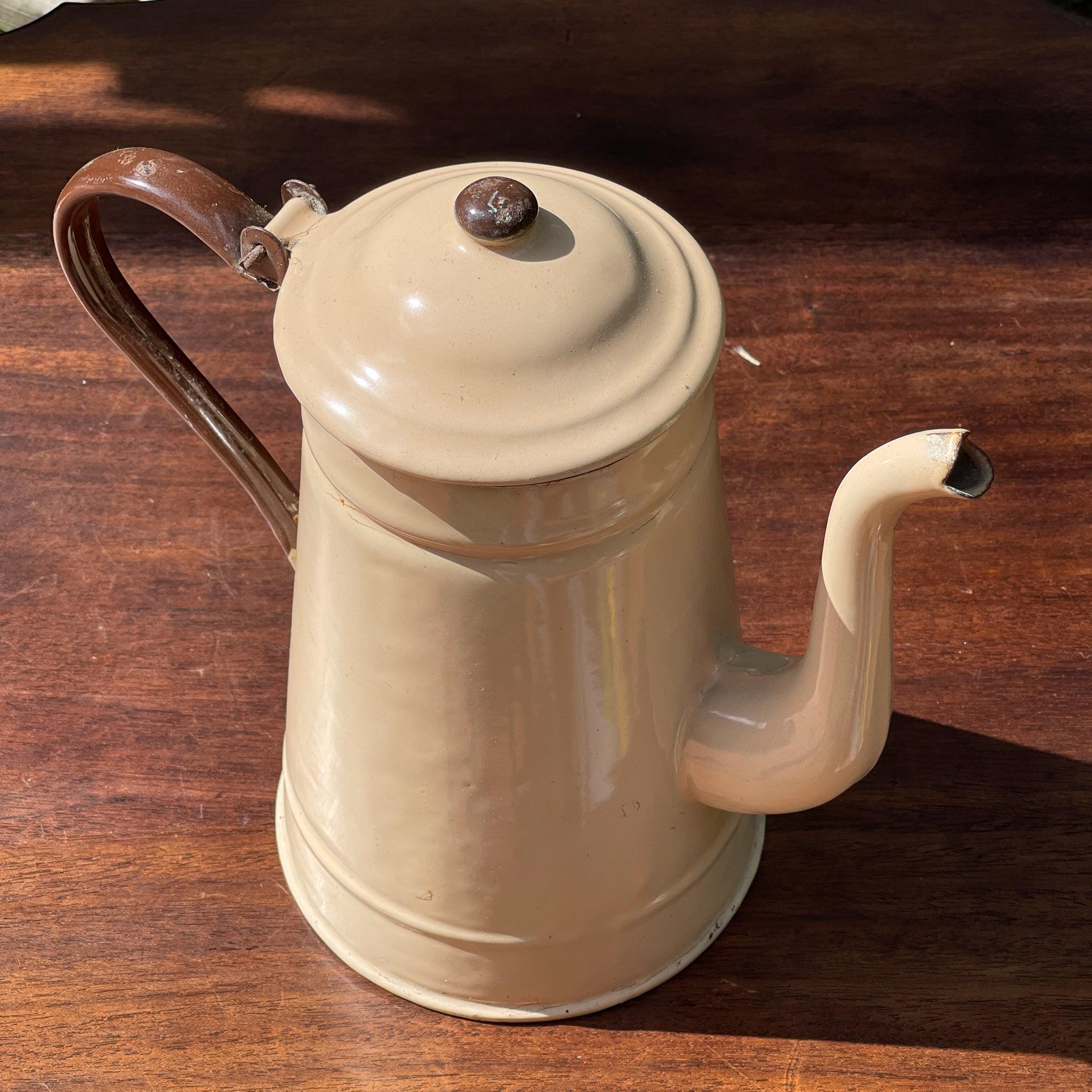 Grote emaille koffiepot / theepot - The Collectionist