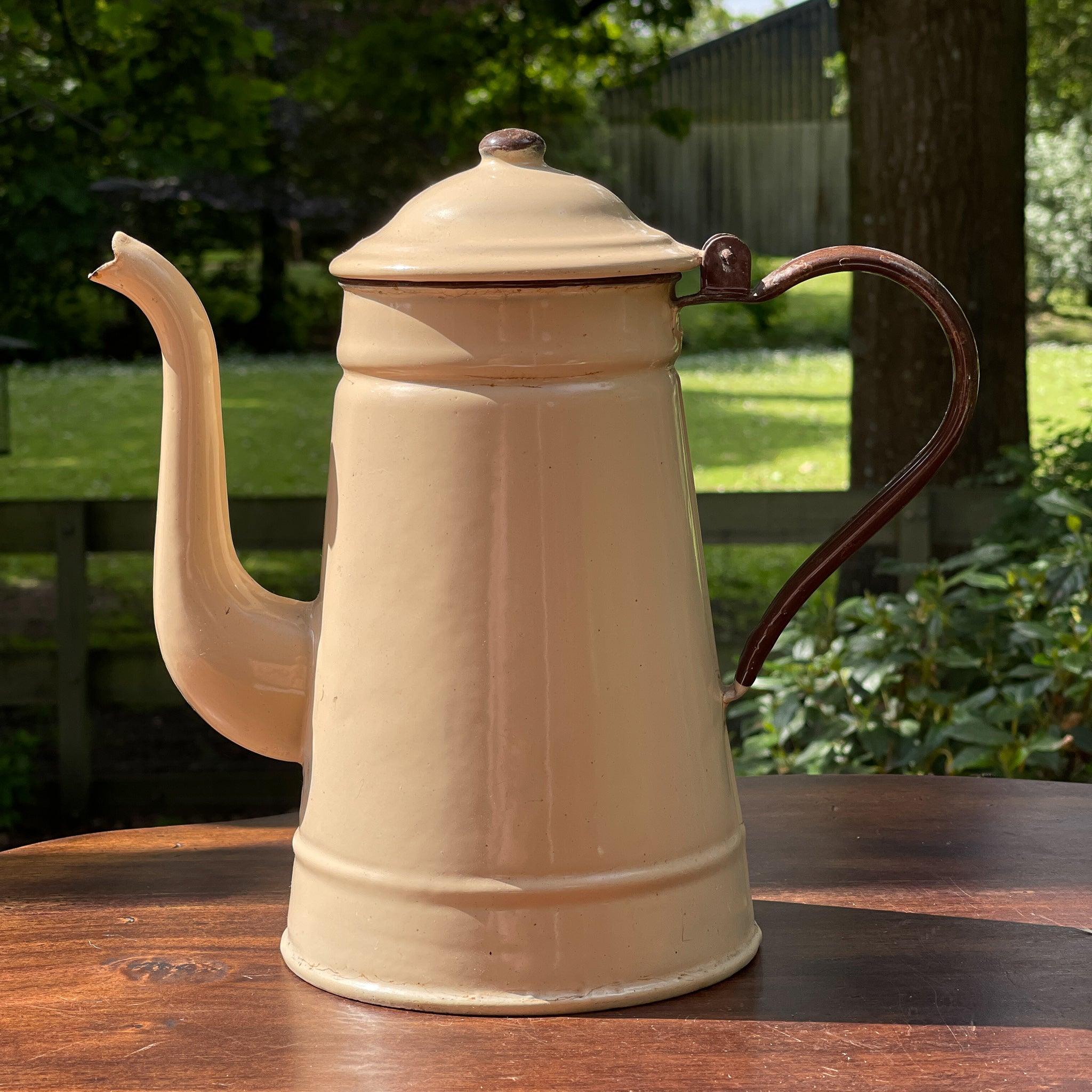 Grote emaille koffiepot / theepot - The Collectionist