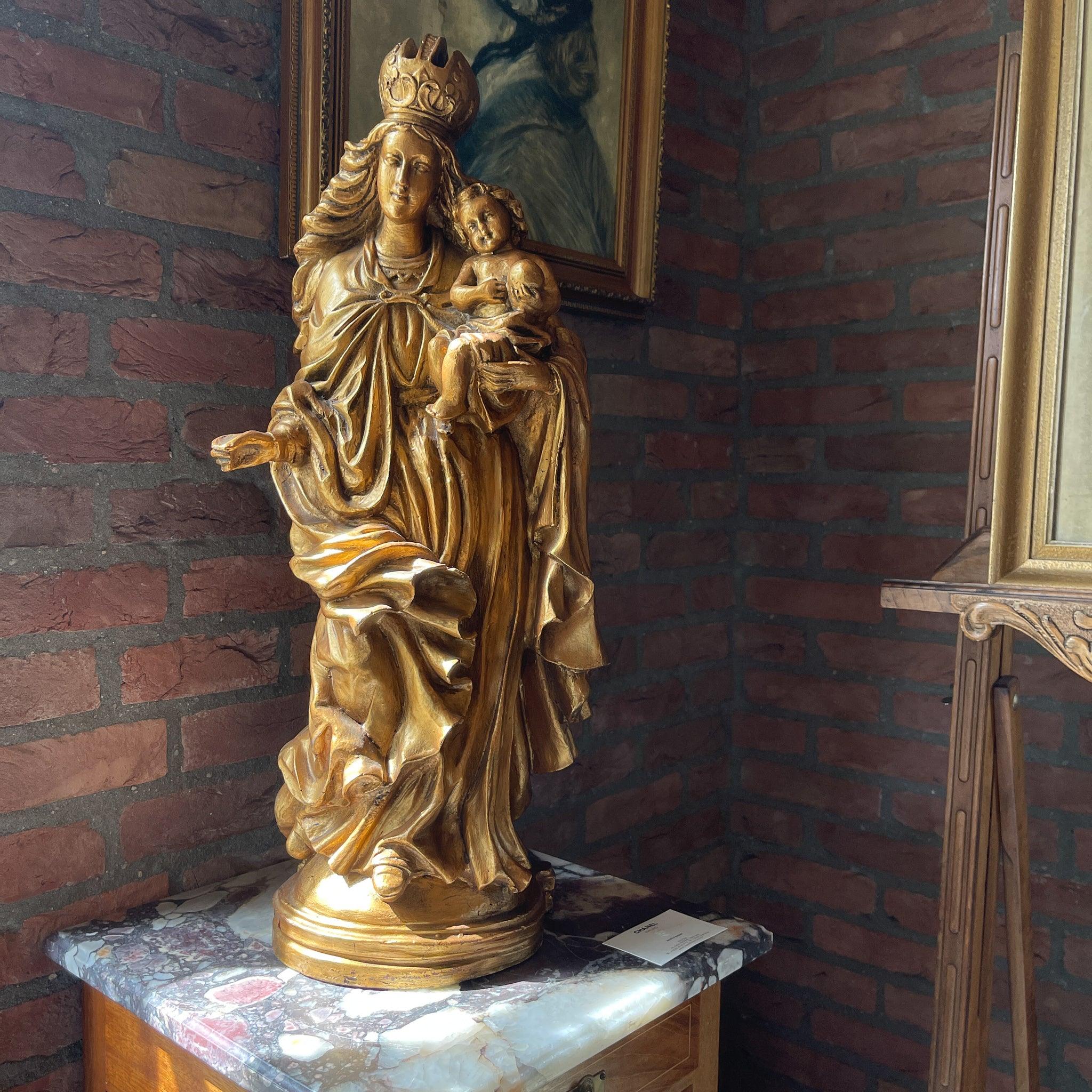 Grote gouden Maria beeld - The Collectionist