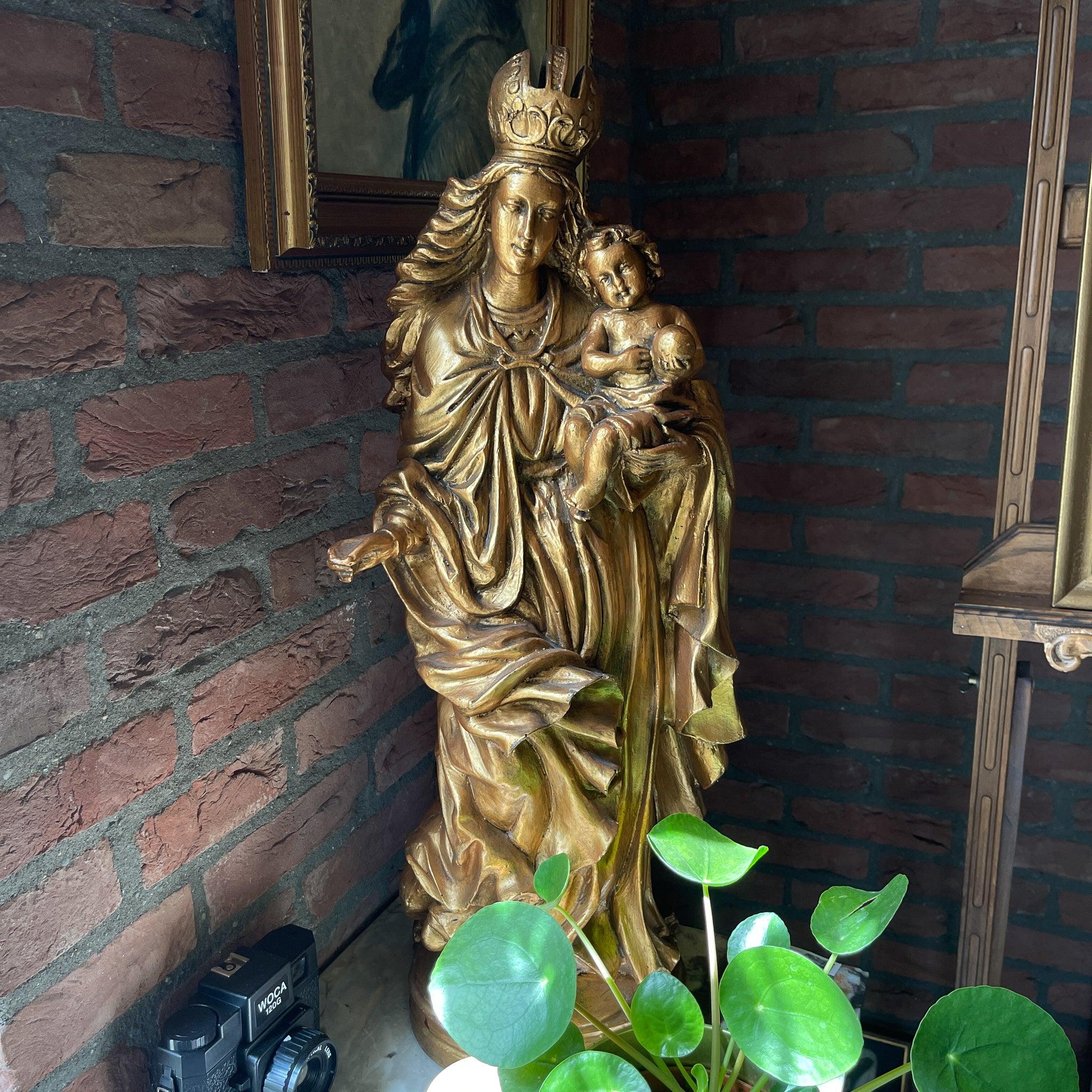 Grote gouden Maria beeld - The Collectionist