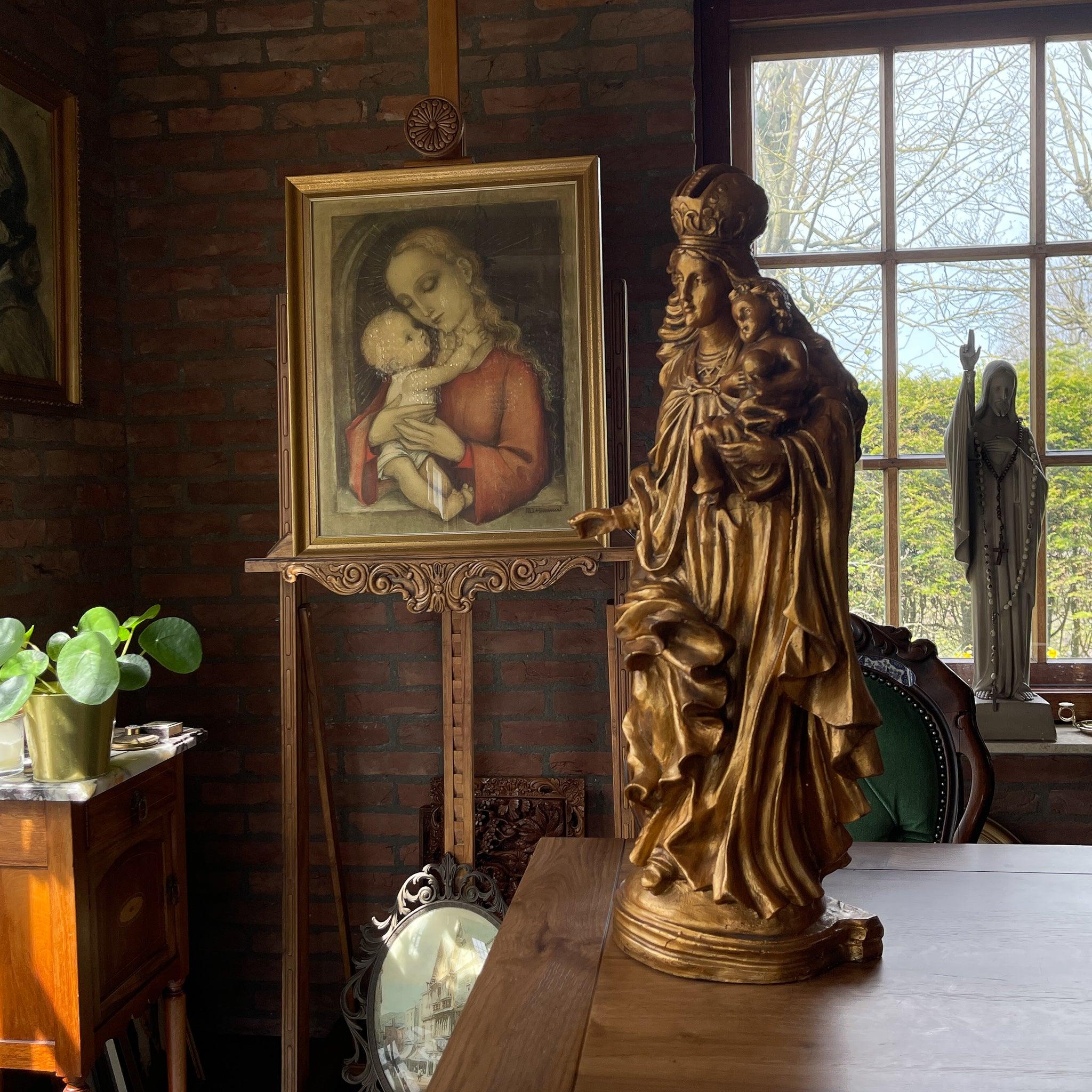 Grote gouden Maria beeld - The Collectionist