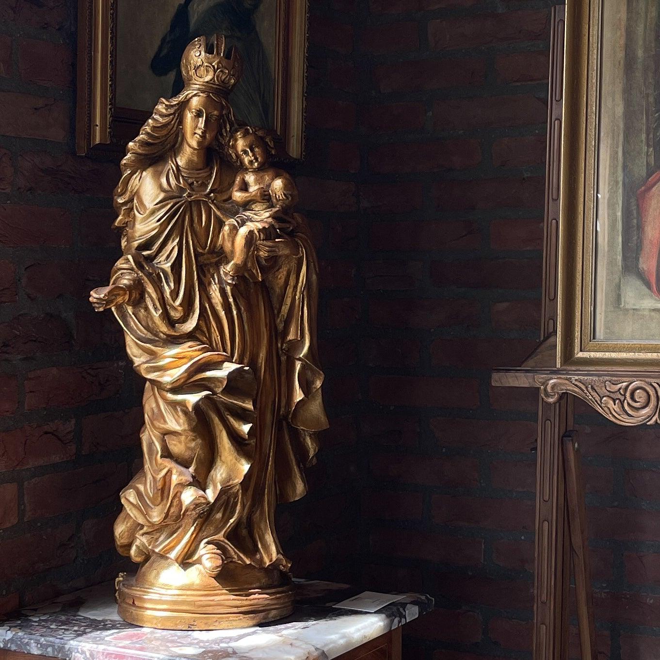 Grote gouden Maria beeld - The Collectionist
