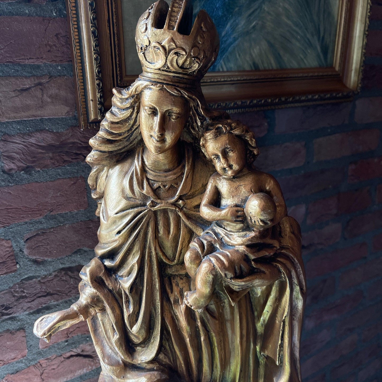 Grote gouden Maria beeld - Bamestra Curiosa