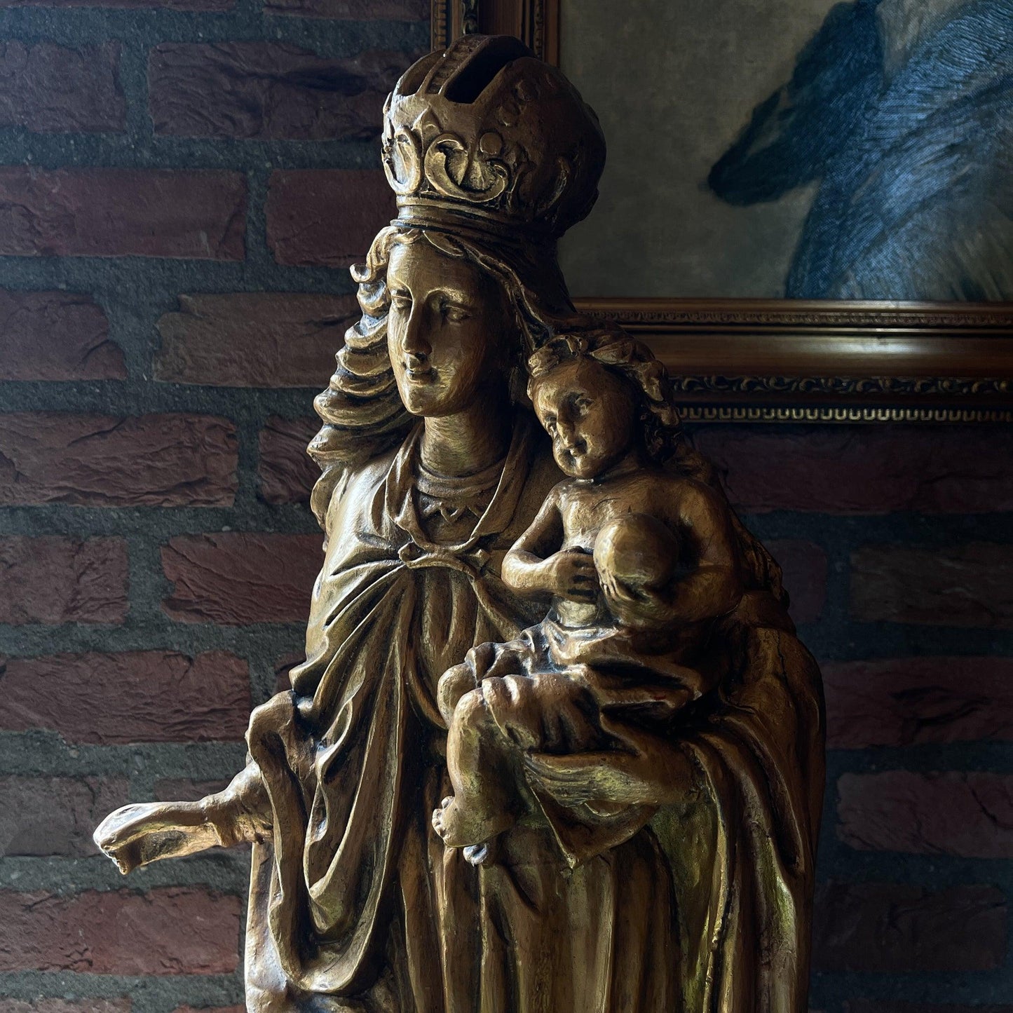 Grote gouden Maria beeld - Bamestra Curiosa