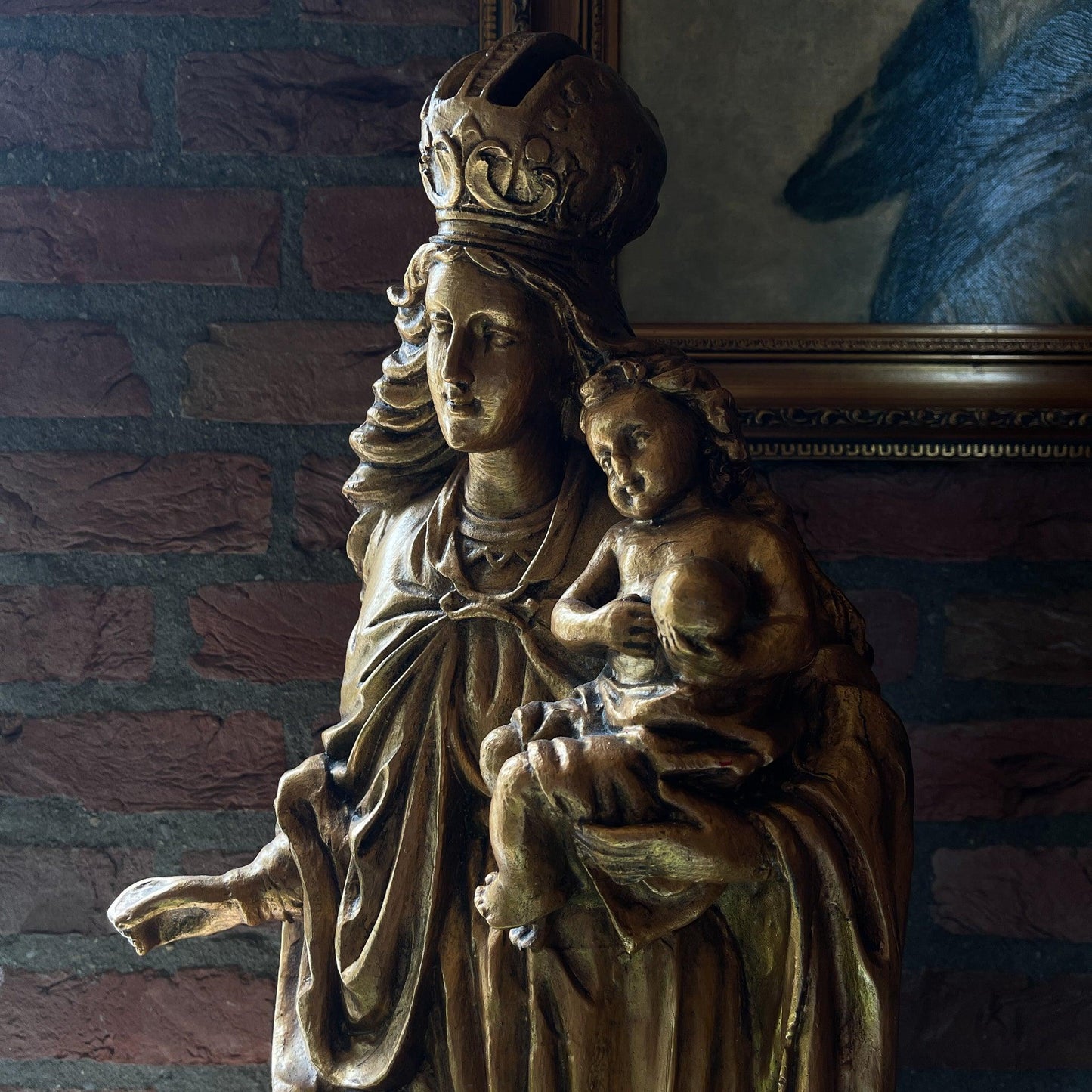 Grote gouden Maria beeld - Bamestra Curiosa