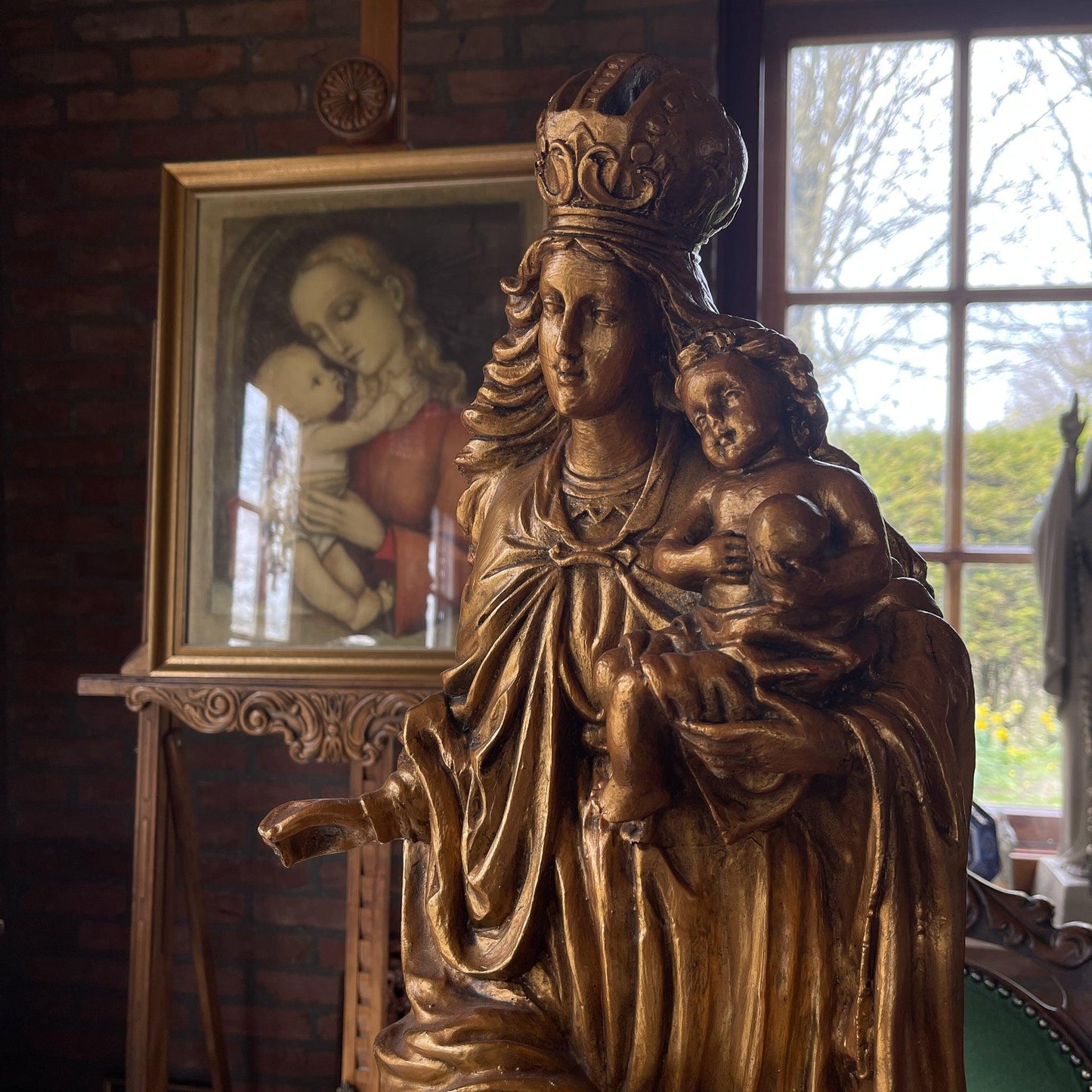 Grote gouden Maria beeld - Bamestra Curiosa