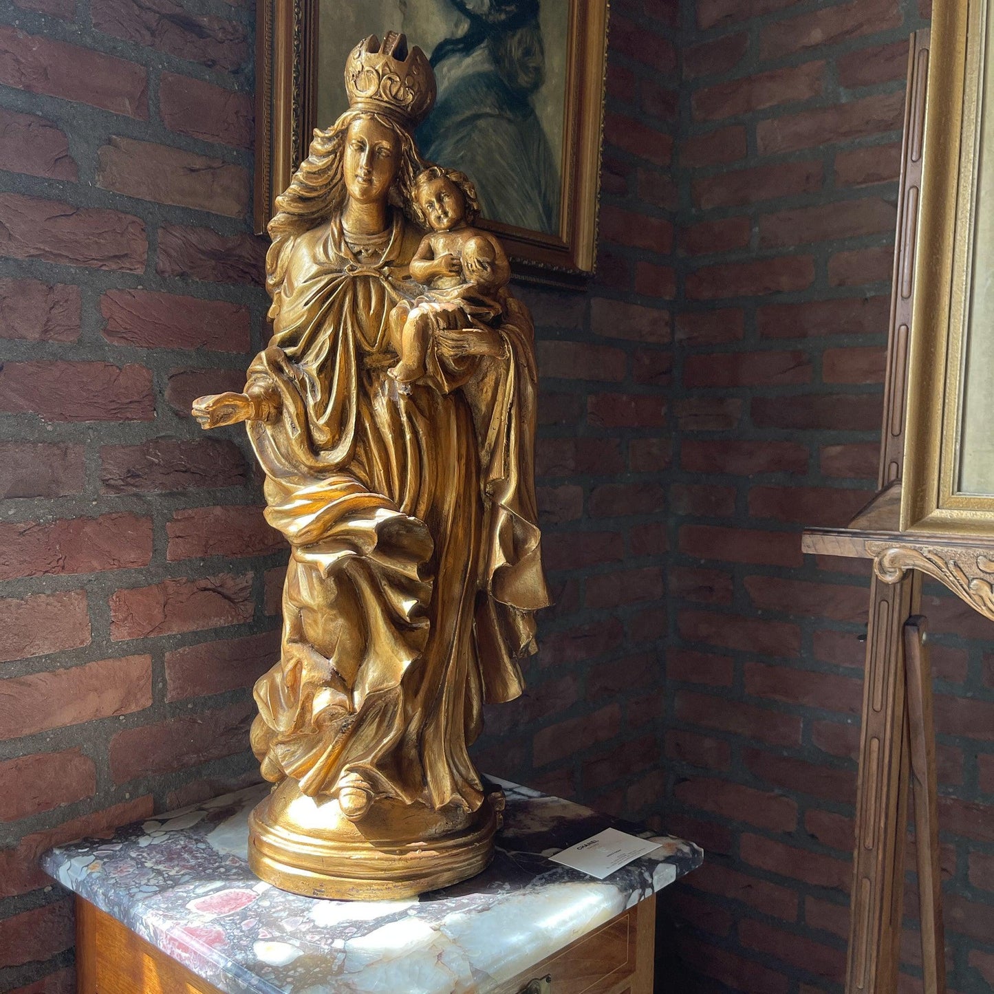 Grote gouden Maria beeld - Bamestra Curiosa