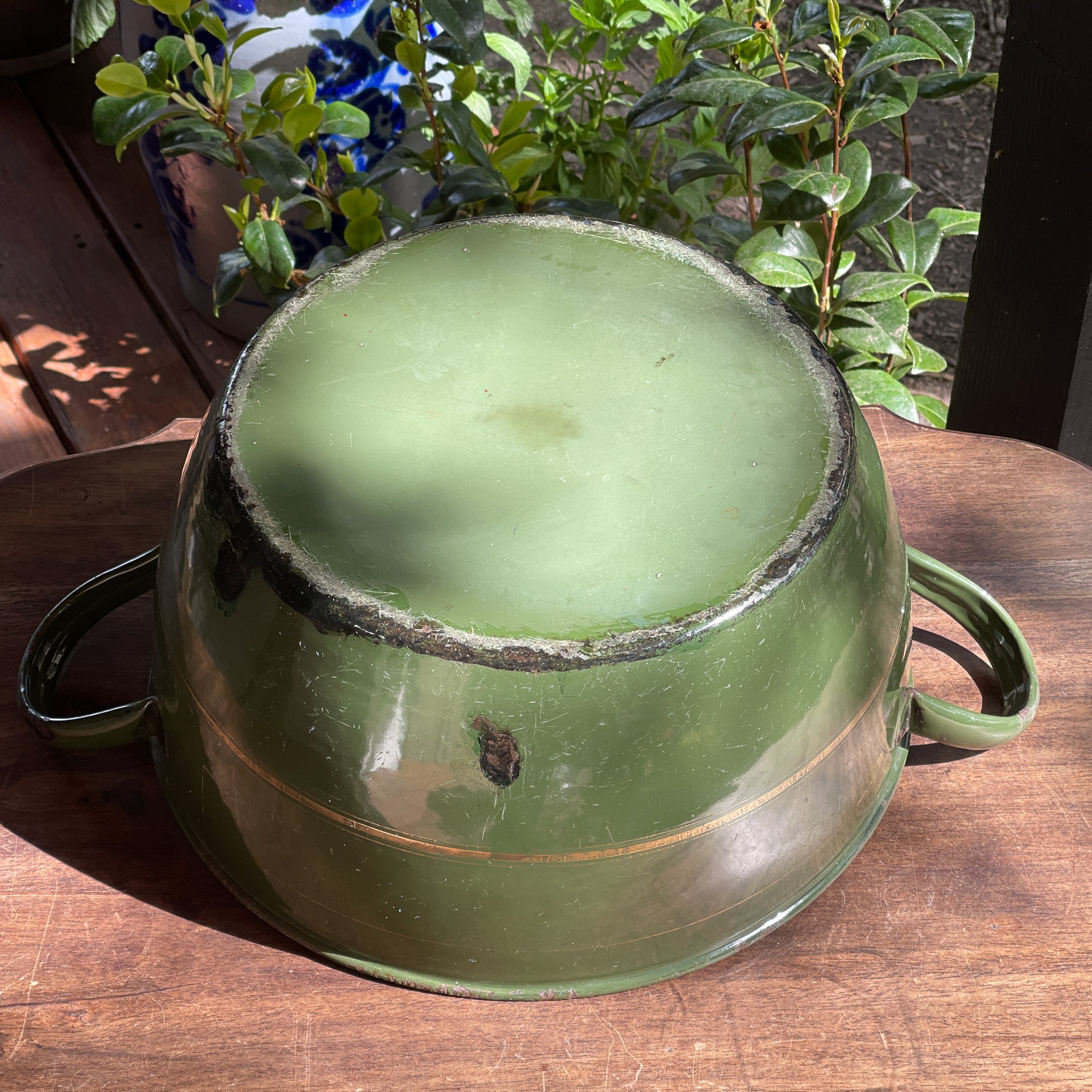 Grote Groene Emaille Pan Met Deksel - The Collectionist