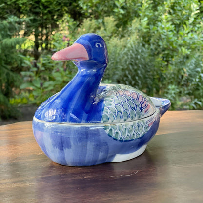 Grote schaal / patévorm met een eend - Bamestra Curiosa