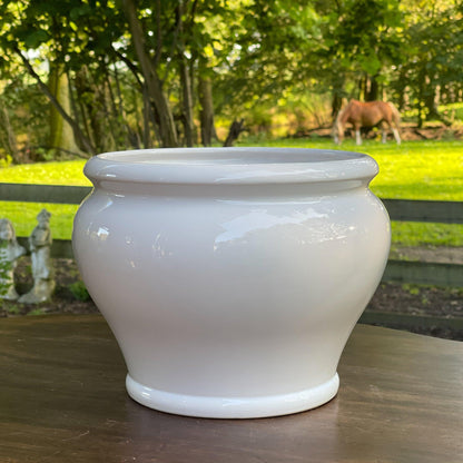 Grote witte porseleinen bloempot - Bamestra Curiosa