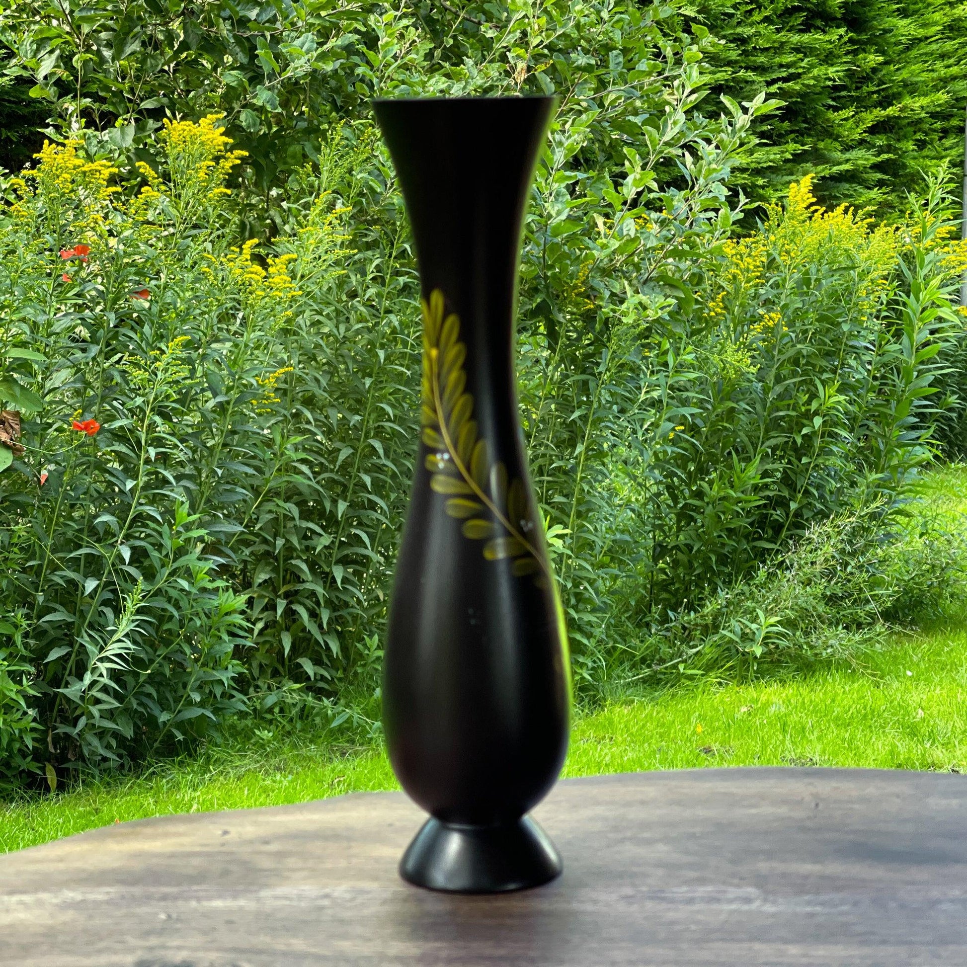 Handbeschilderde houten vaas - Bamestra Curiosa