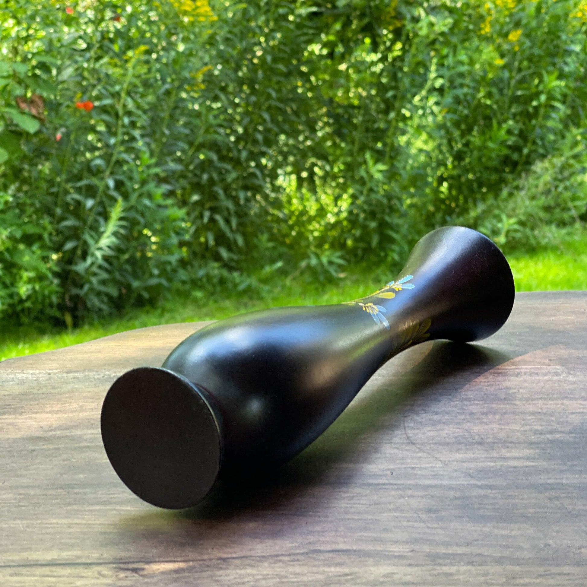 Handbeschilderde houten vaas - Bamestra Curiosa