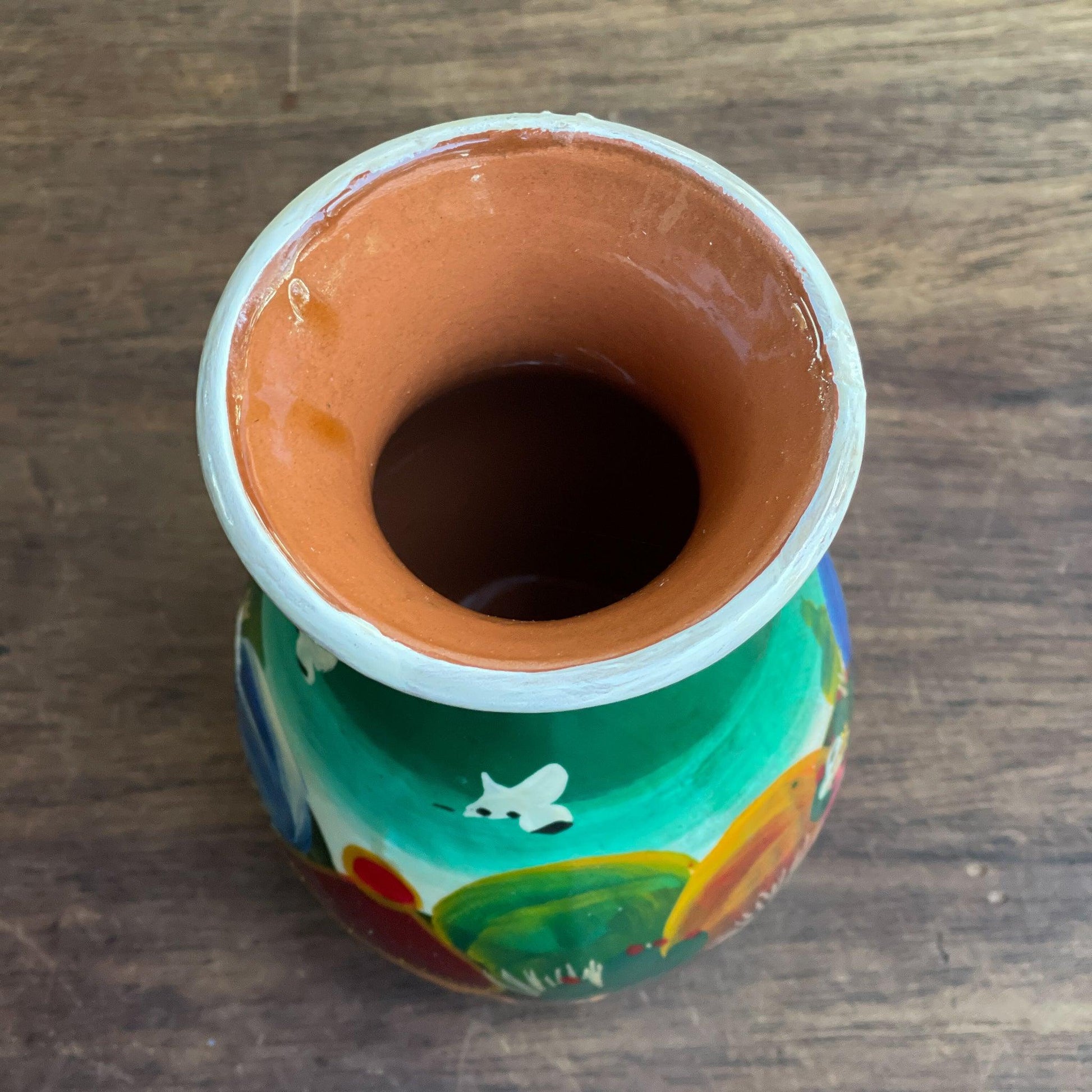 Handgeschilderd aardewerk vaasje - Bamestra Curiosa