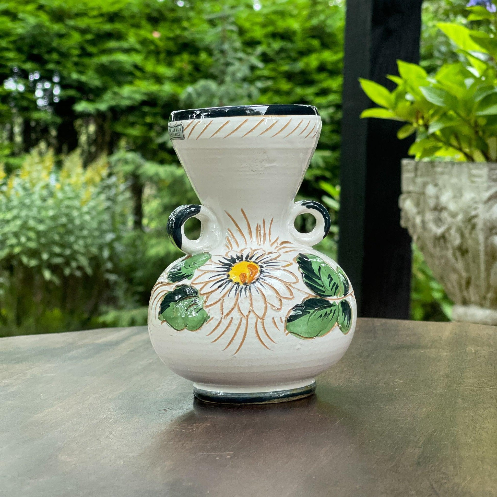 Handgeschilderd aardewerk vaasje - Bamestra Curiosa